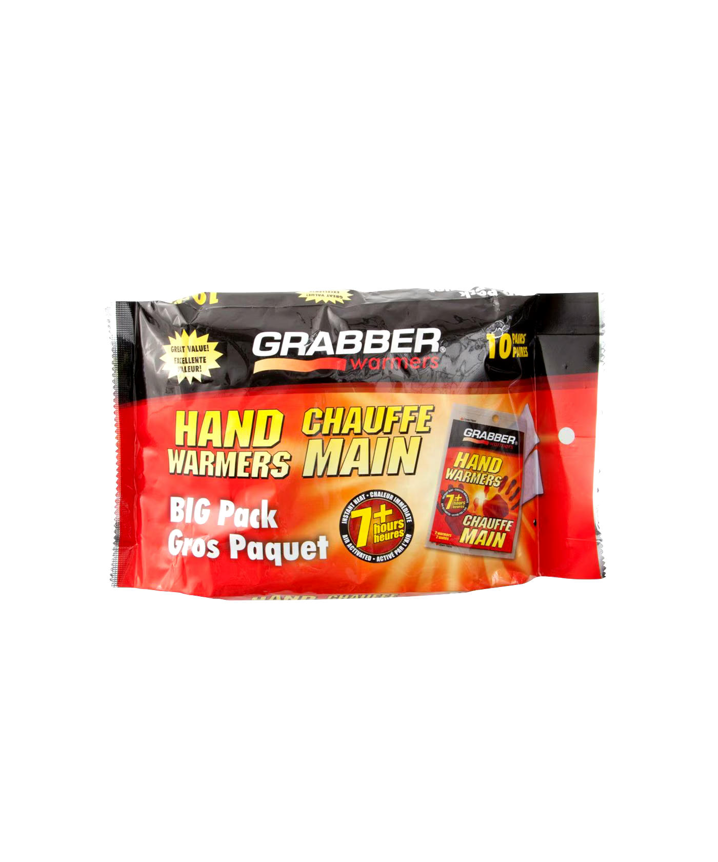 Grabber 10 Pack Portable Long Lasting Hand Warmer