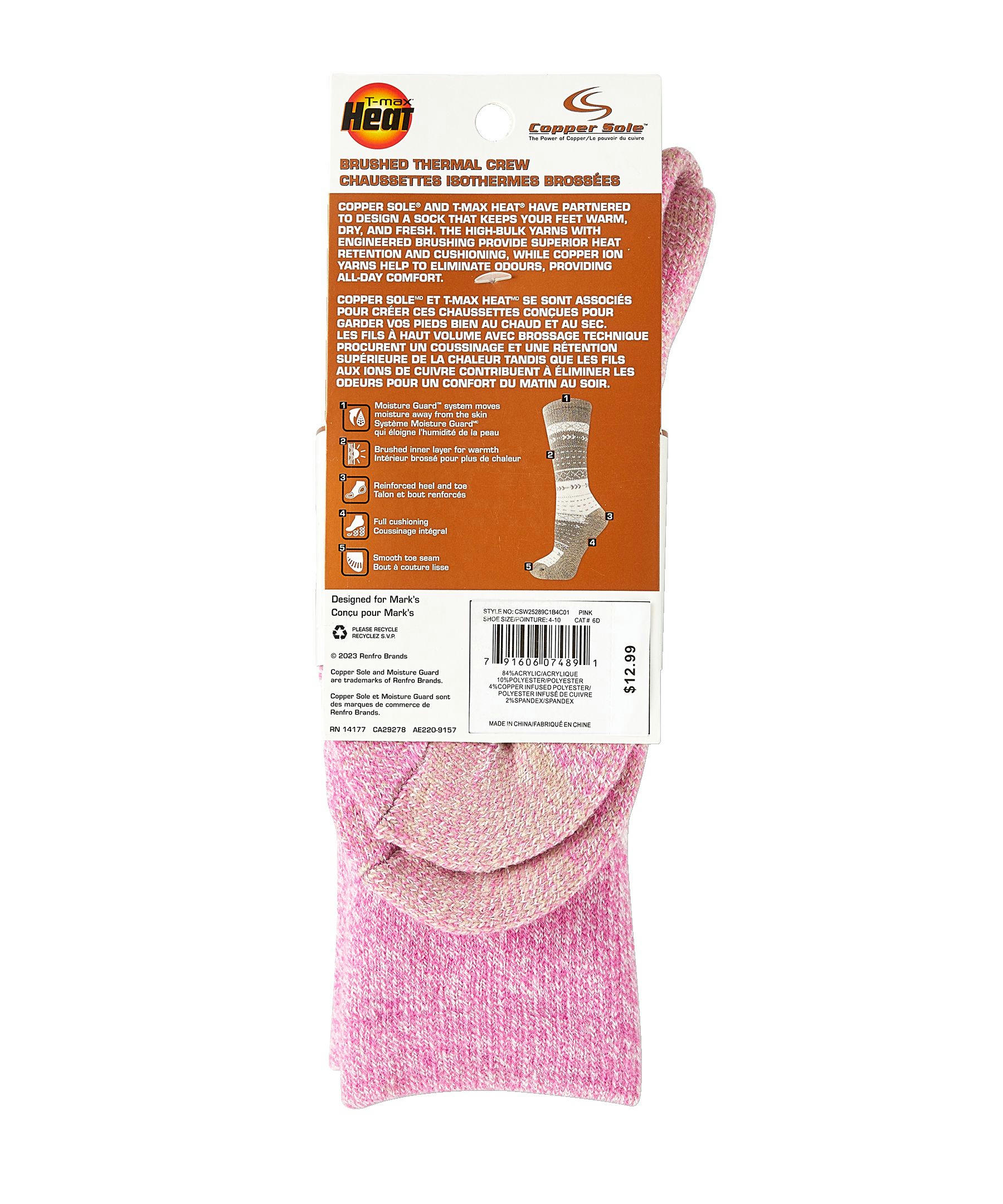 Copper Sole Women's TMAX Thermal Crew Socks
