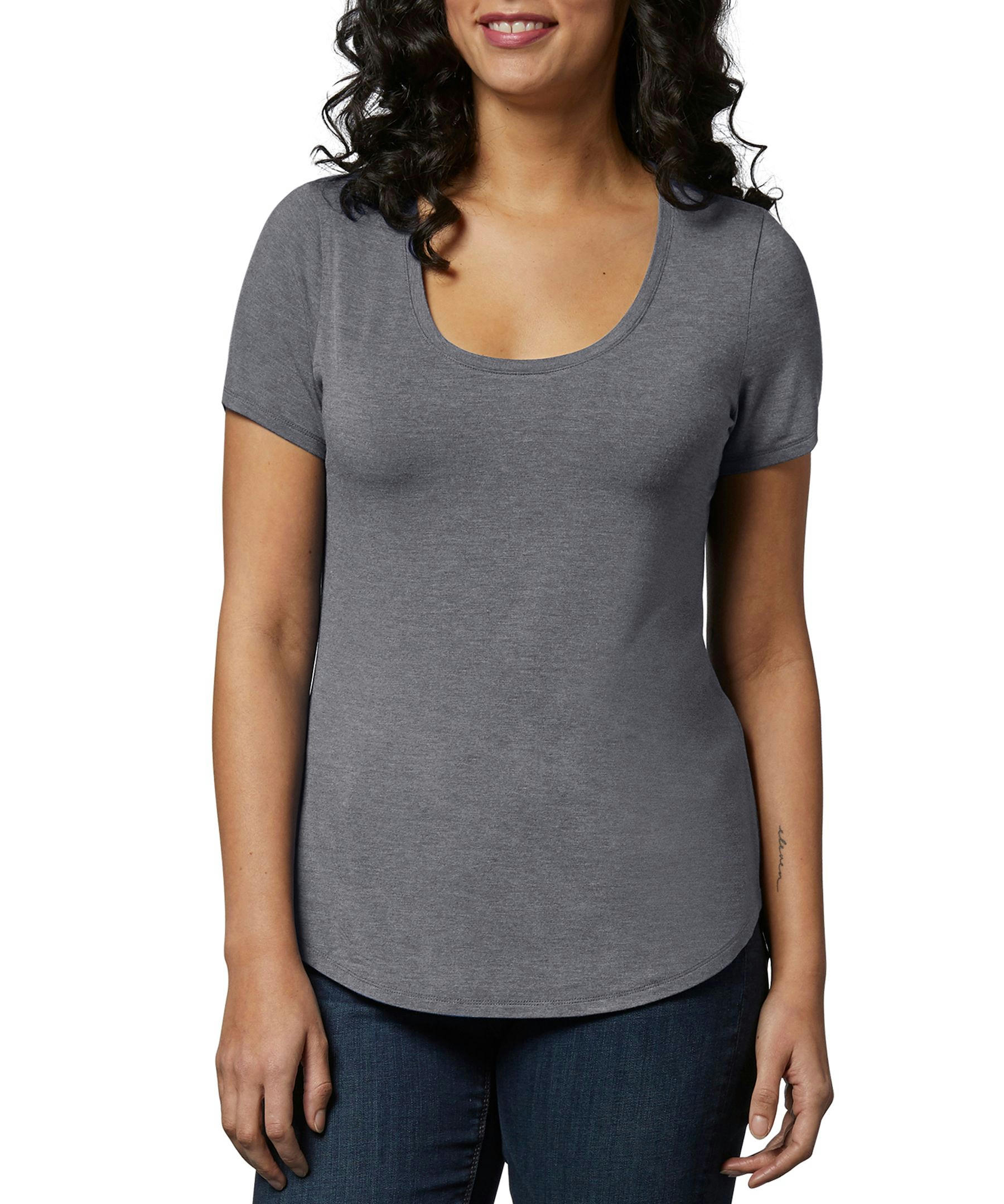Denver Hayes Women's Relaxed Fit Scoop Neck T Shirt