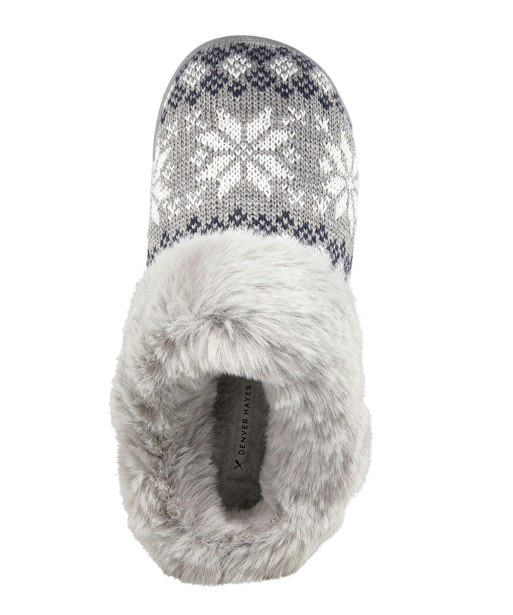 Denver Hayes Women's Nordic Knit Slippers