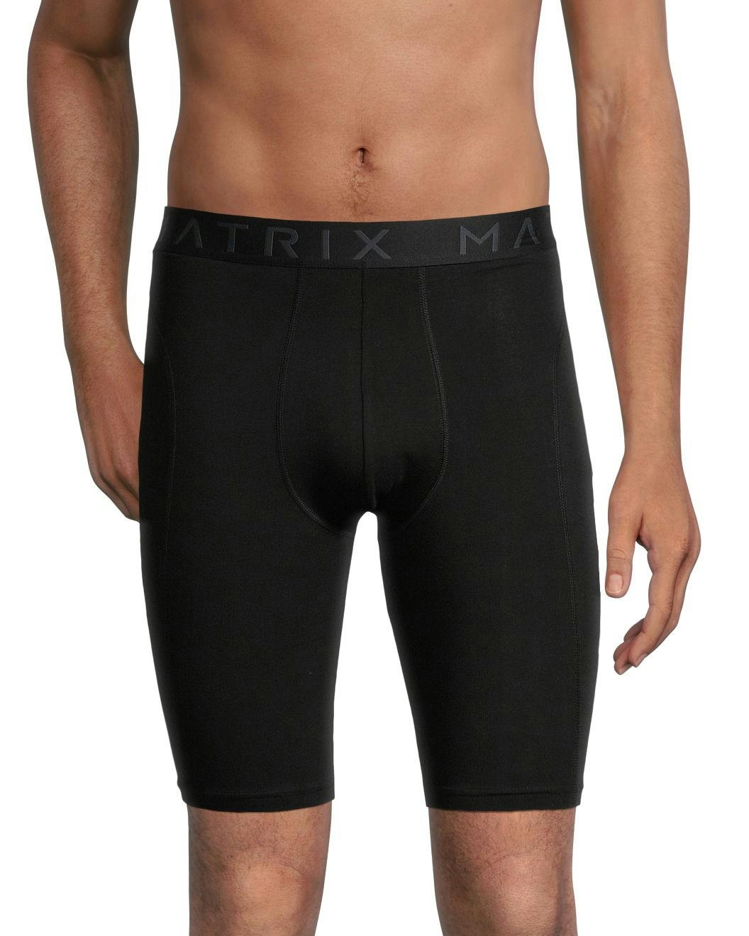 Matrix Men's 2 Pack Cotton Stretch Long Boxer Briefs Underwear