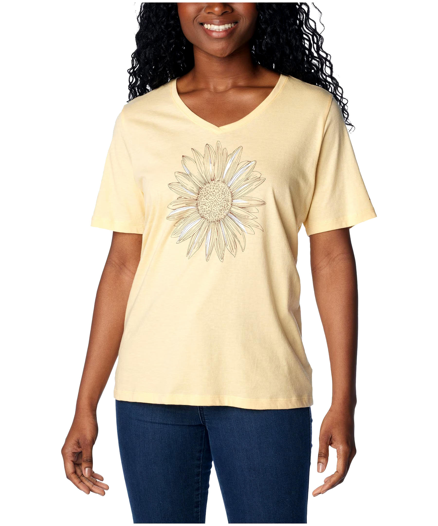 Columbia Women's Bluebird Day Relaxed Fit V Neck T Shirt