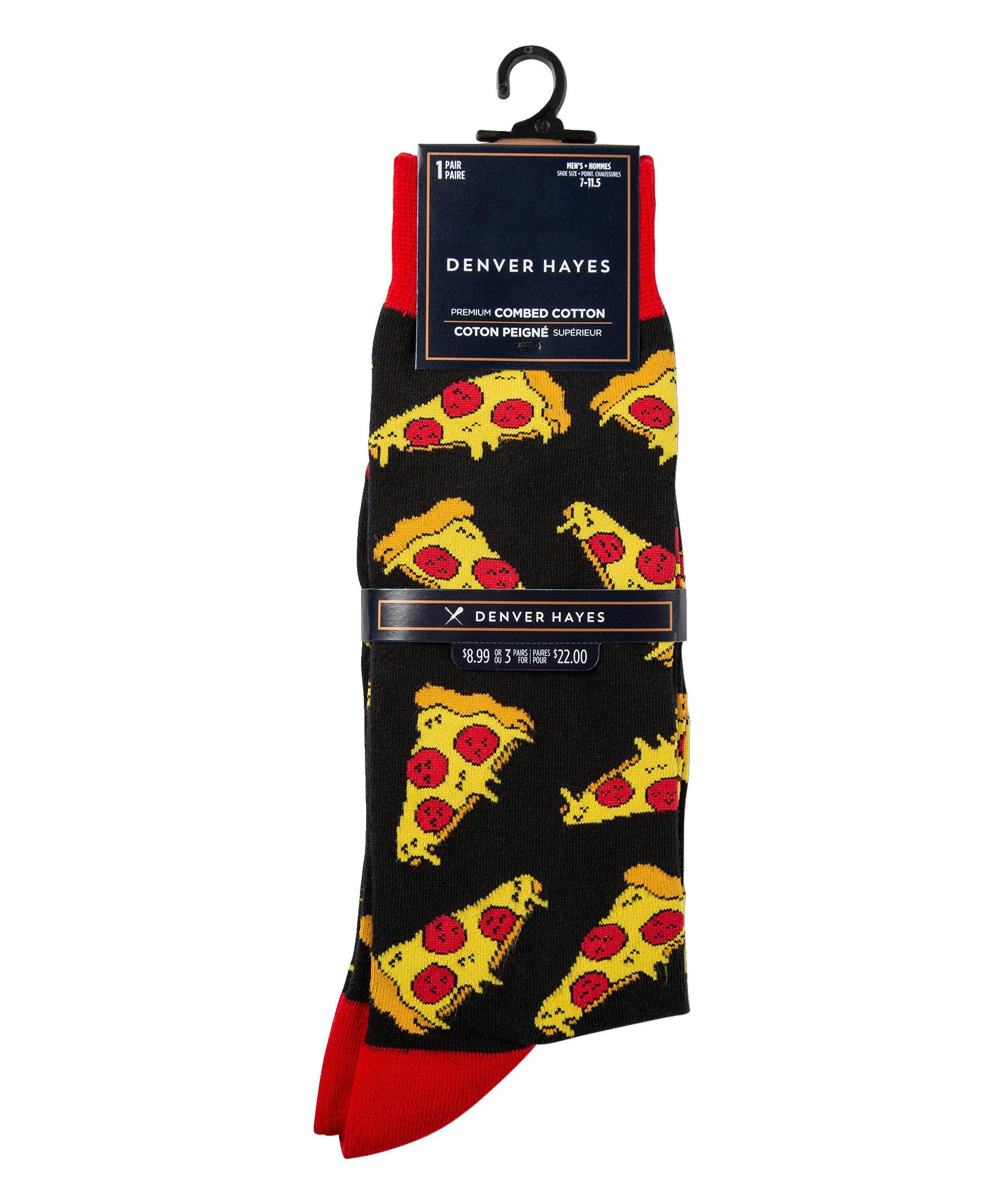 Denver Hayes Men's Novelty Food Pattern Crew Socks