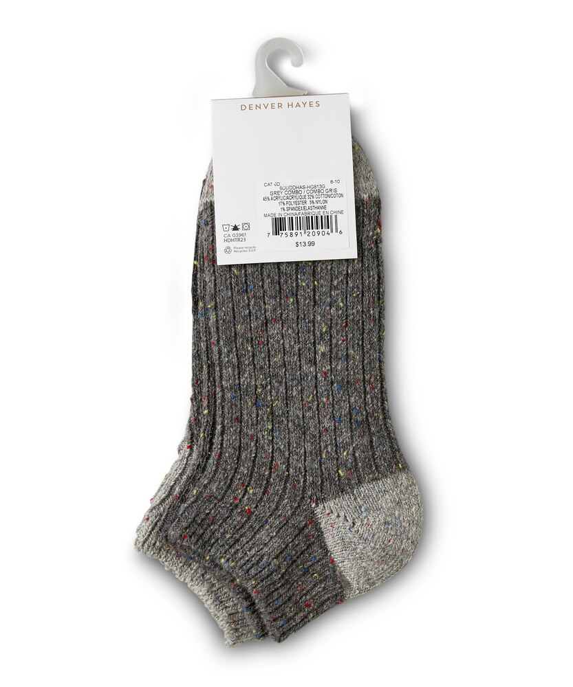 Denver Hayes Women's 2 Pack Low Cut Sweater Socks