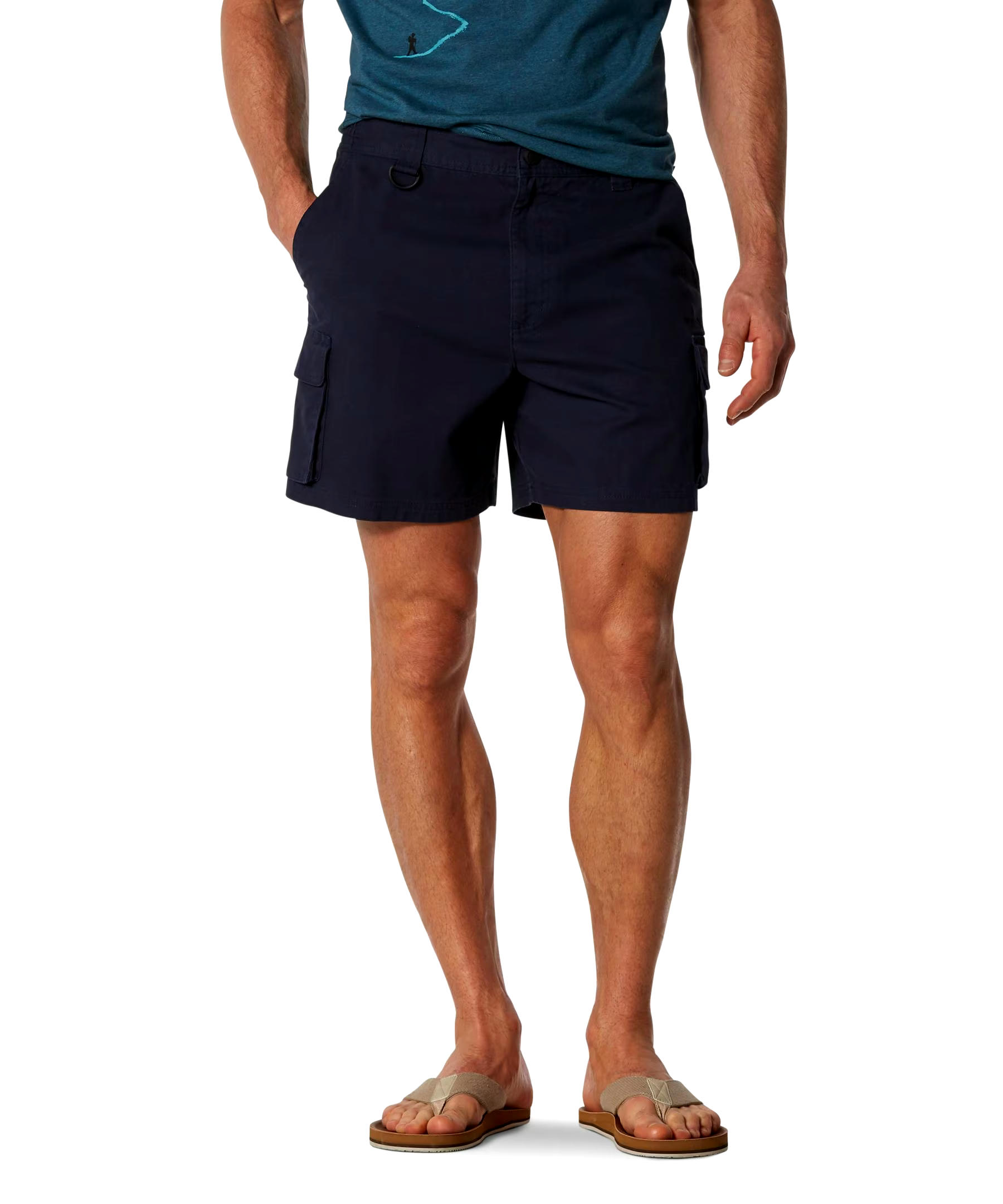 Men's Canvas Stretch Cargo Pocket Hiking Shorts