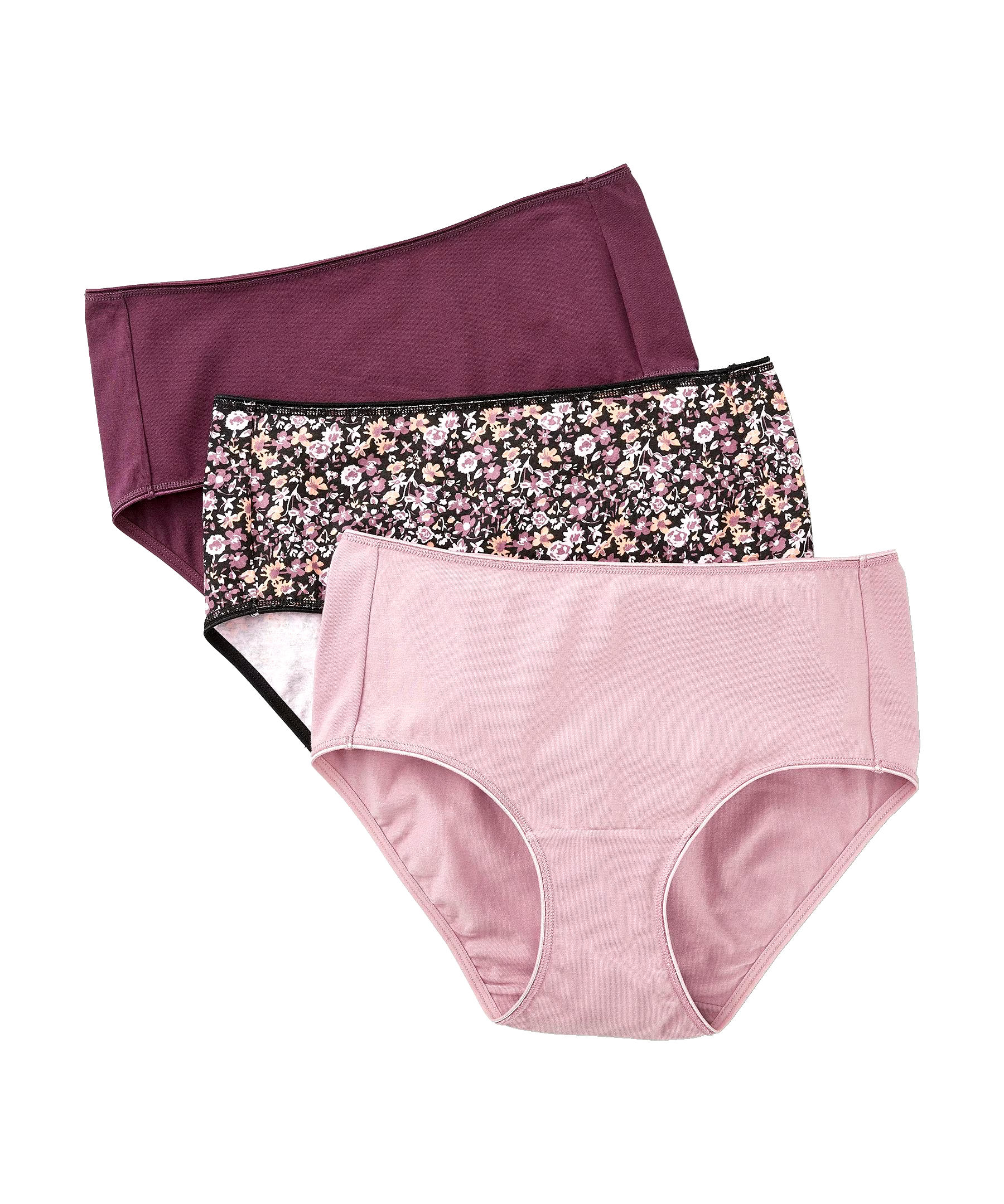 Denver Hayes Women's 3 Pack Cotton Stretch Modern Brief Underwear