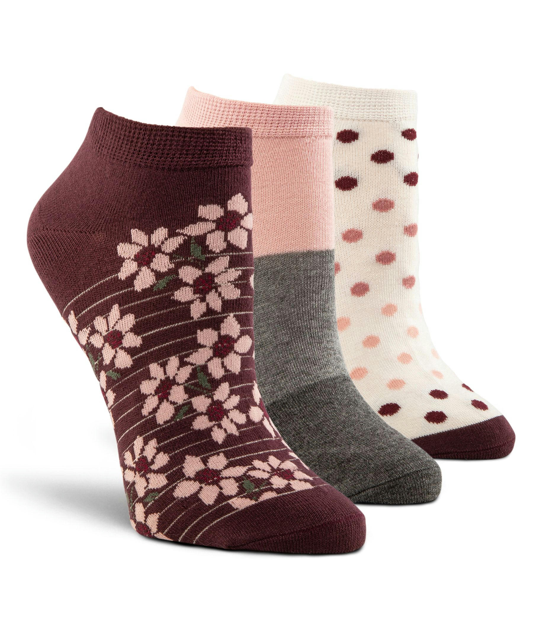 Denver Hayes Women's 3-Pack Bamboo Low Cut Socks