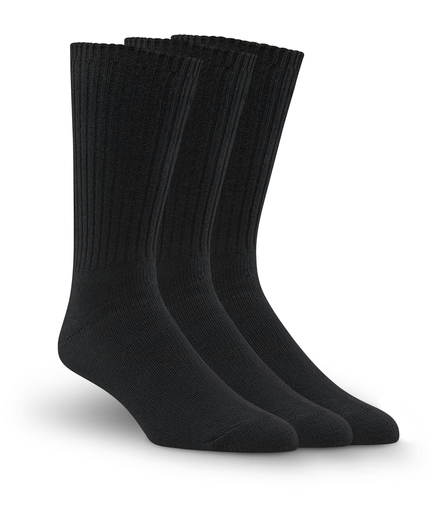 Denver Hayes Men's Casual Rib Socks, 3 Pack