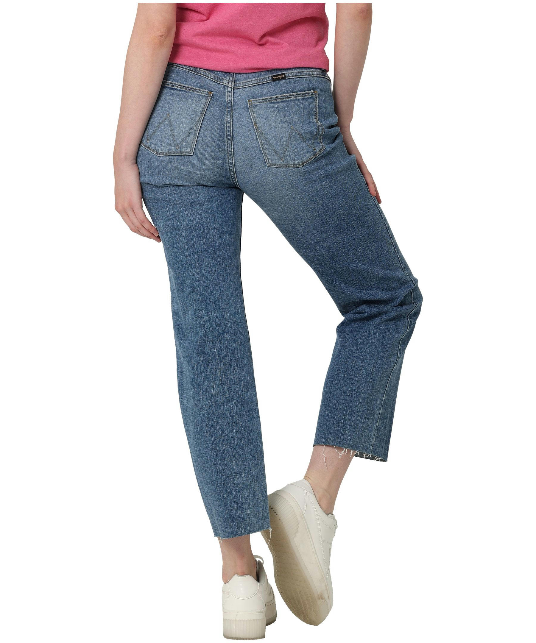 Wrangler Women's Rodeo High Rise Straight Leg Crop Jeans
