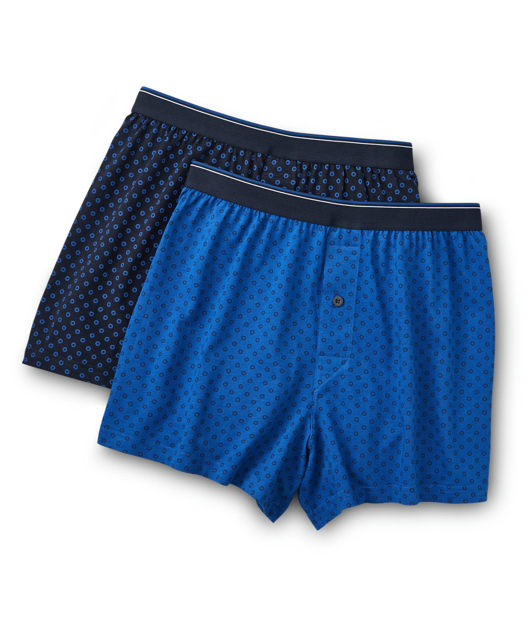 Denver Hayes Men's 2 Pack Yarn Dye Loose Fit Boxer Briefs