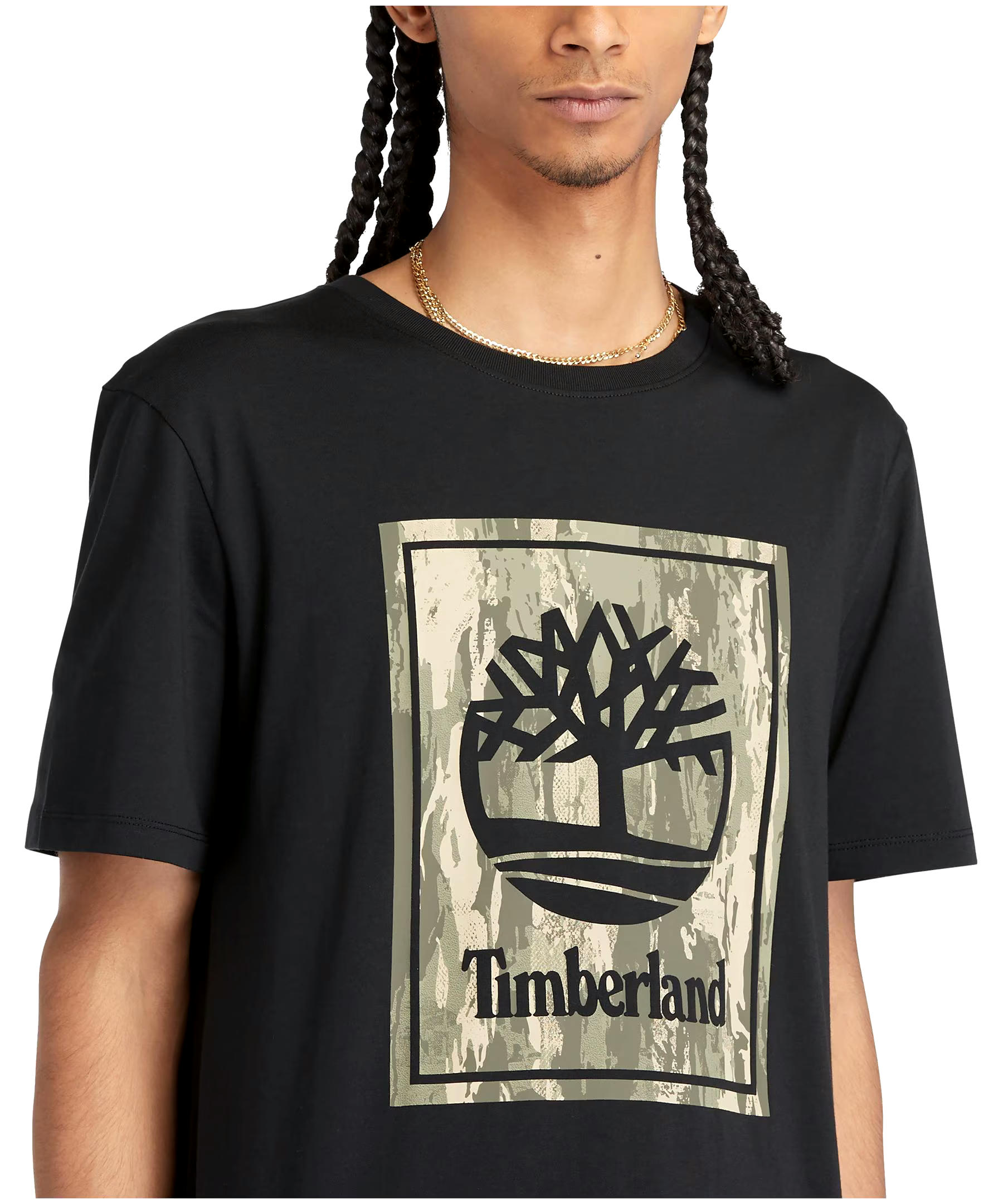 Timberland Men's Square Camo Graphic T Shirt