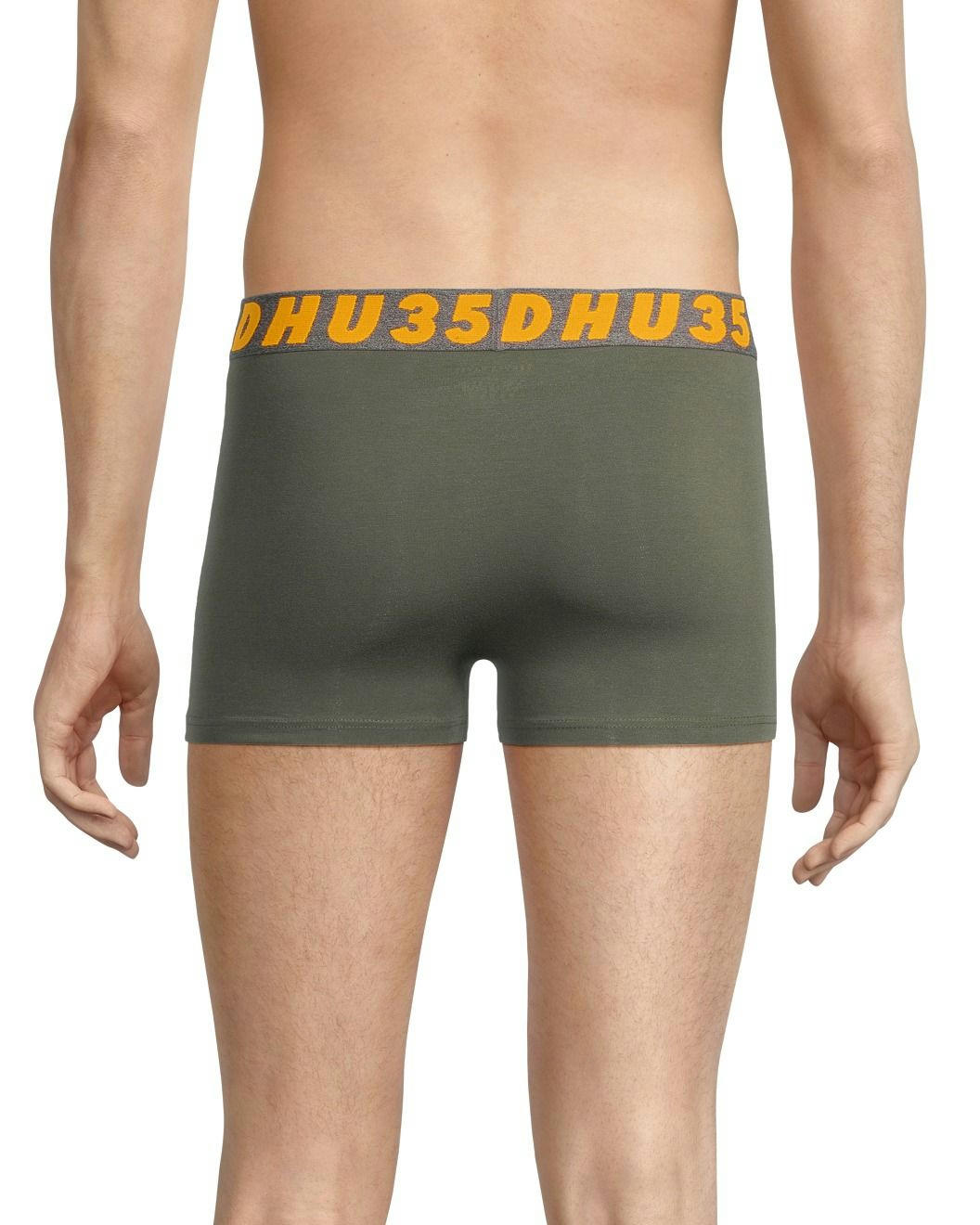 Denver Hayes Men's 2 Pack Fashion Side X Side Cotton Stretch Trunk Briefs with Elastic Waistband