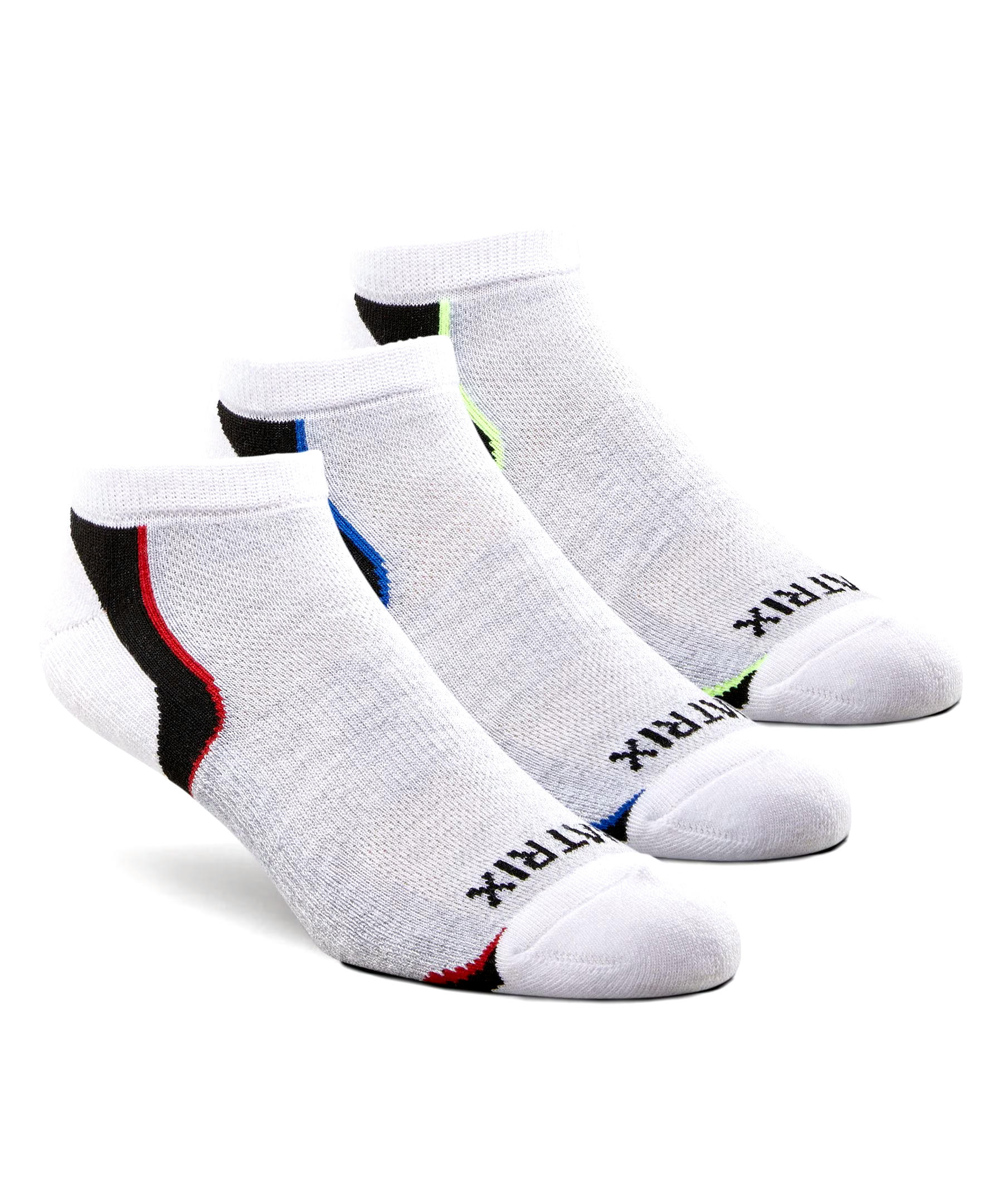Matrix Men's 3 Pack FRESHTECH Quad Comfort Low Cut Sport Socks