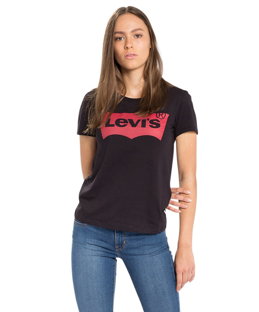 Levi's Women's Batwing Graphic The Perfect Tee T Shirt - Black