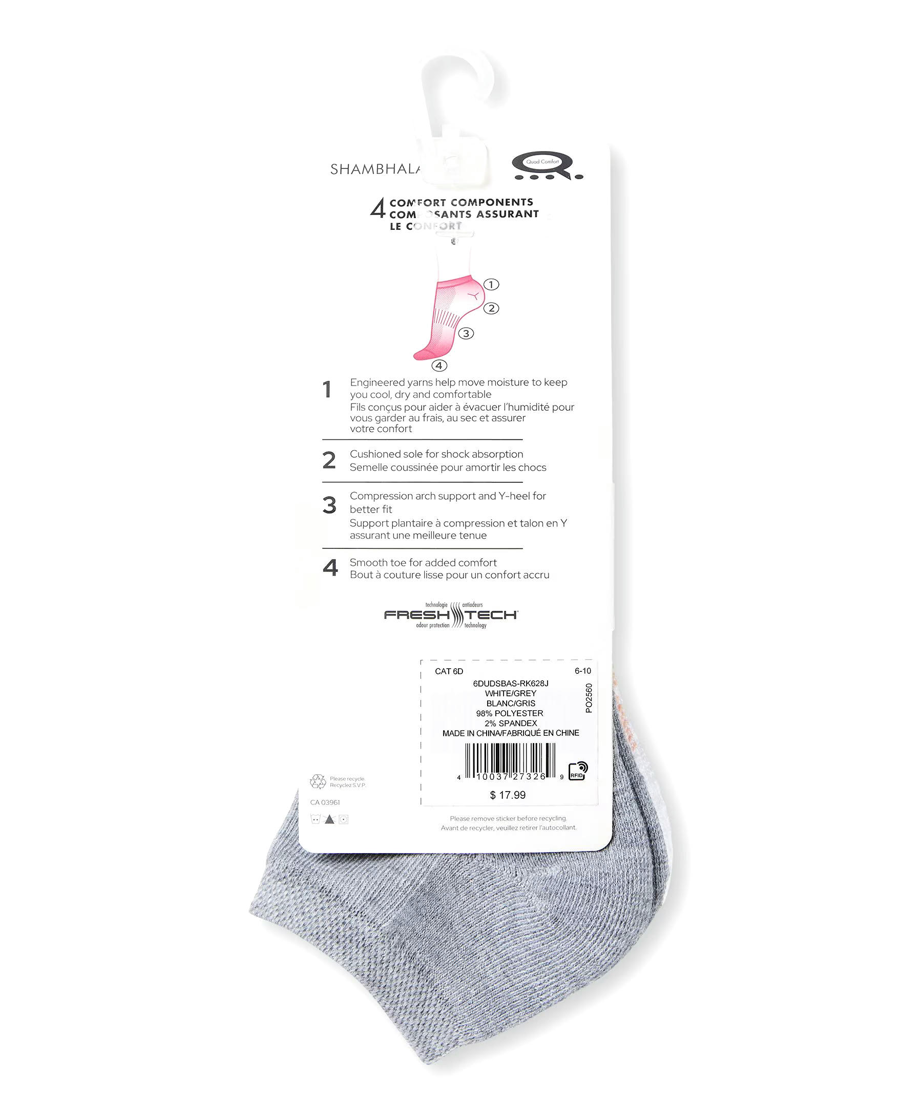 Shambhala Women's 3-Pack Low Cut Sport Socks