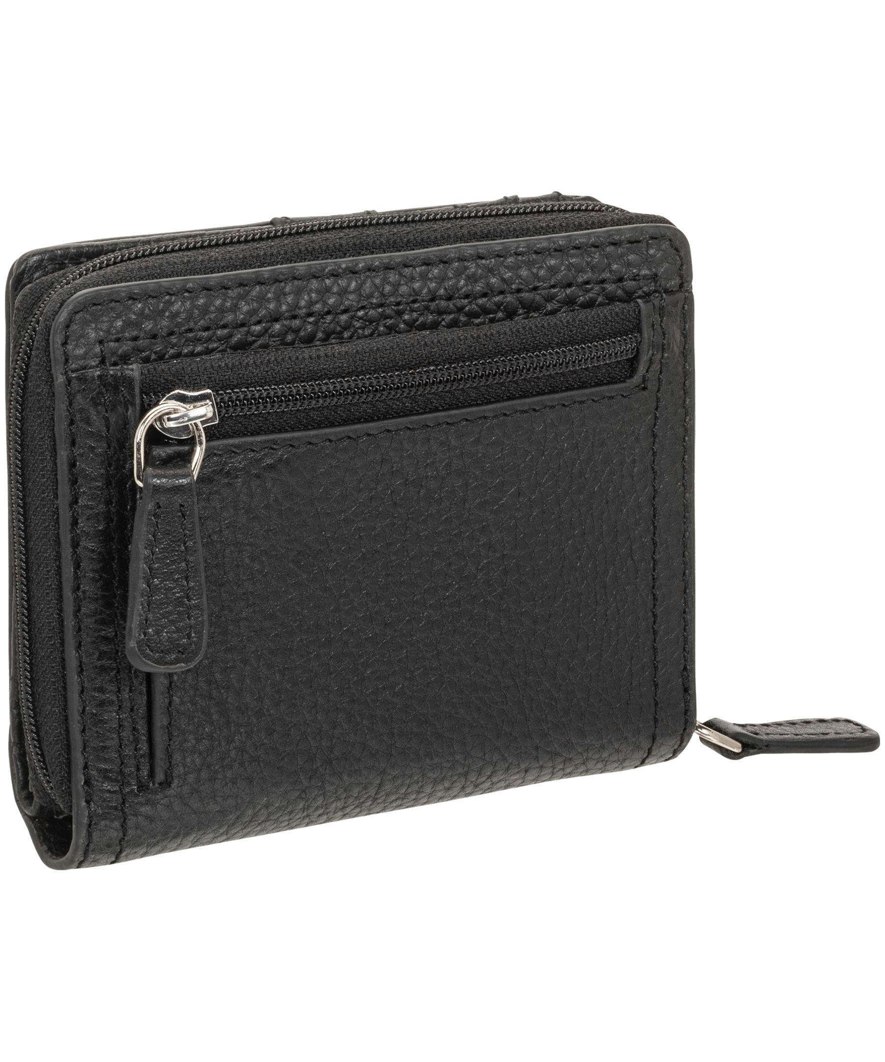 Mancini Leather Goods Women's Peblled RFID Secure Small Clutch Wallet