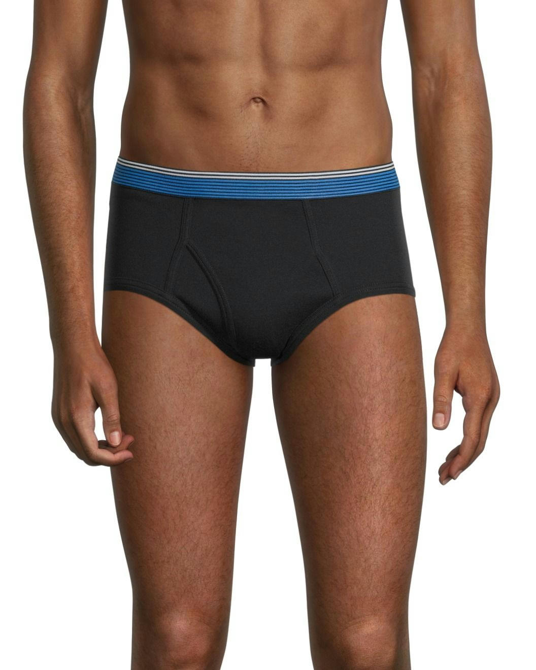 Denver Hayes Men's 3 Pack Cotton Basic Briefs - Black
