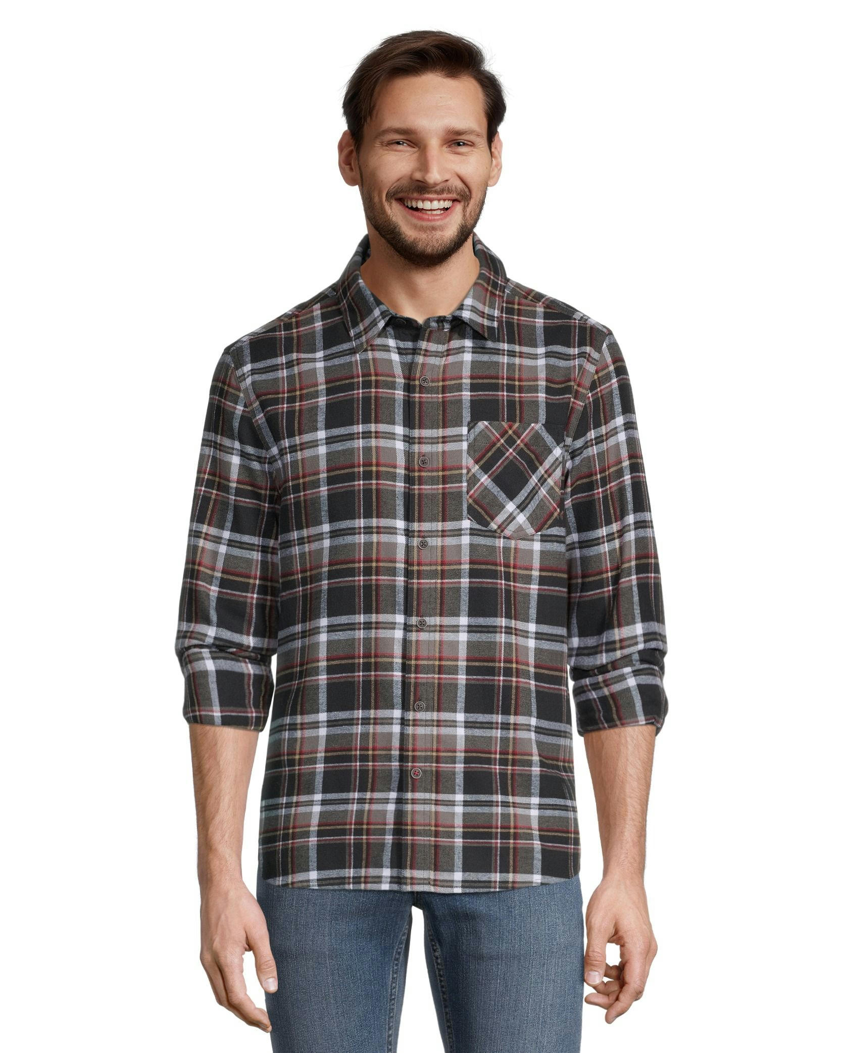 Boston Traders Men's Classic Plaid Flannel Shirt