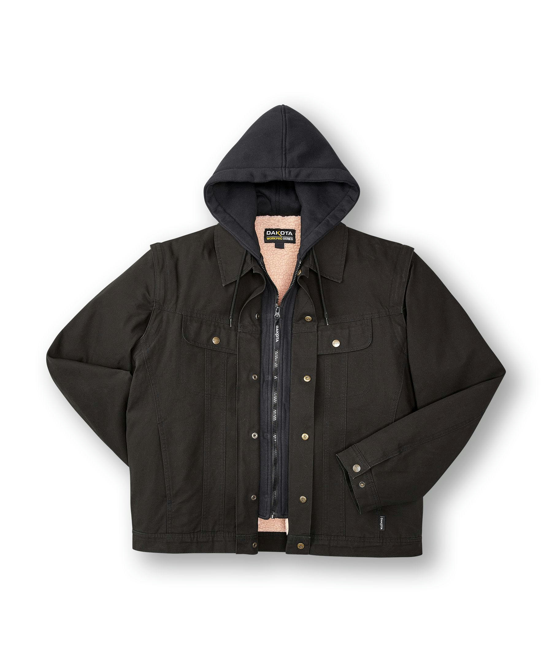 Dakota WorkPro Series Men's Washed Canvas Sherpa Lined Hooded Jacket