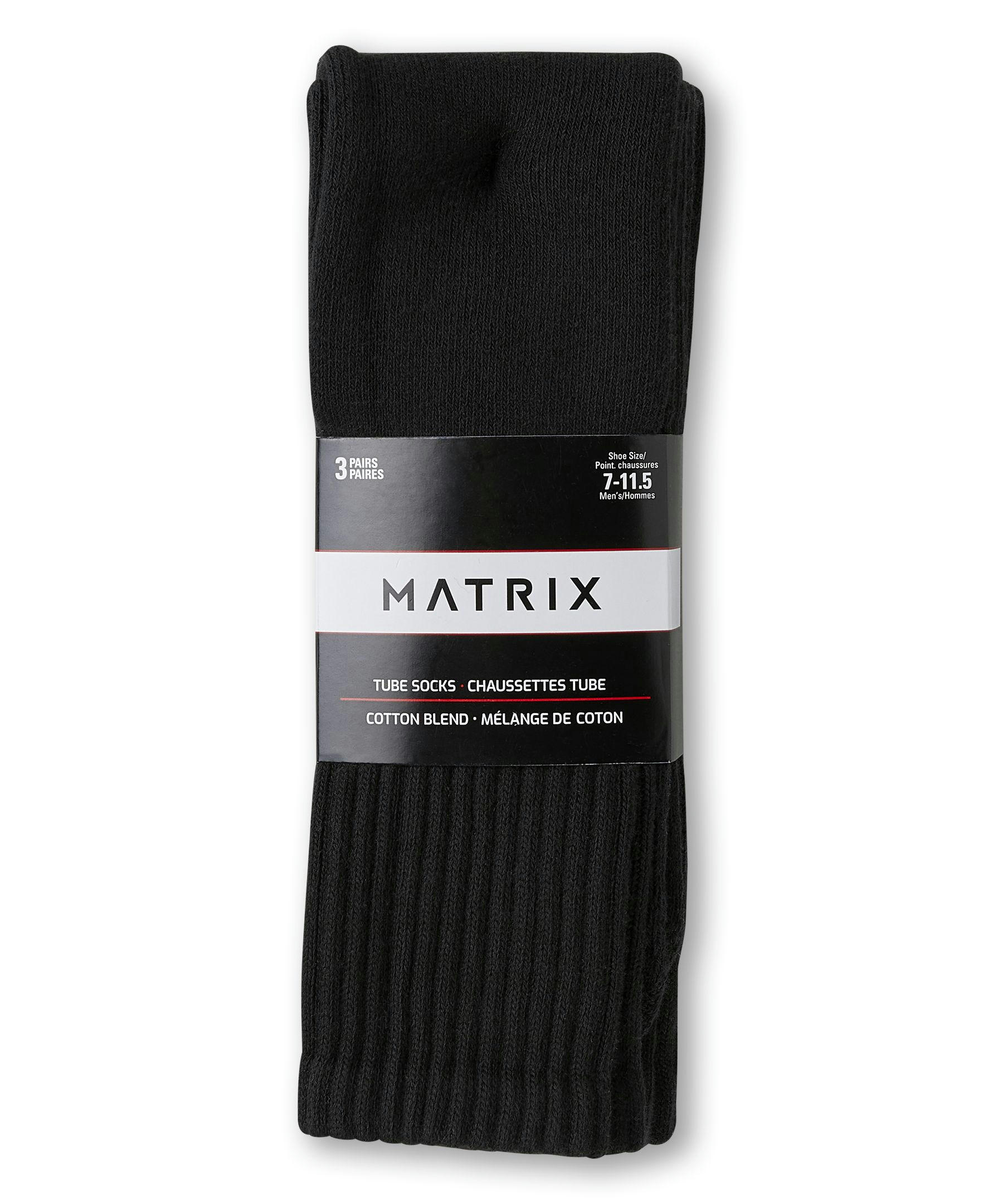 Matrix Men's 3 Pack Sport Tube Sport Socks