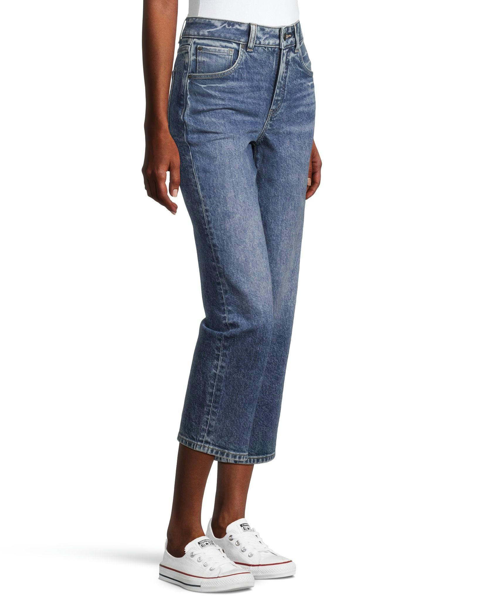 Denver Hayes Women's High Rise Straight Leg Crop Jeans