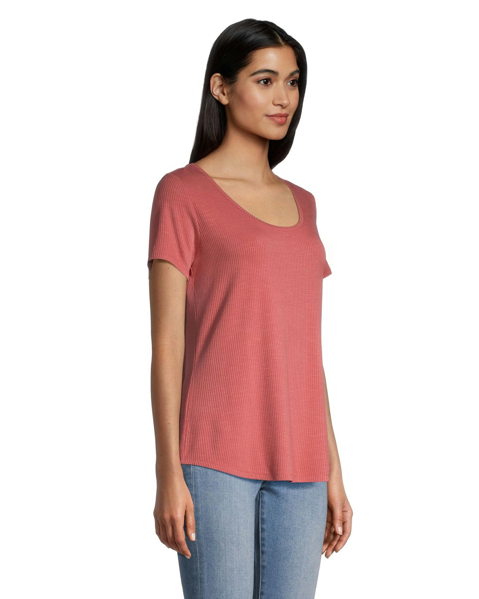 Denver Hayes Women's Relaxed Fit Scoop Neck T Shirt