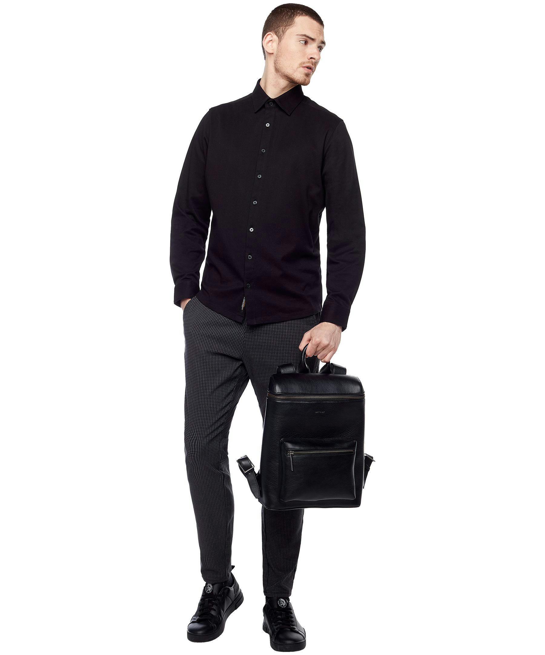 Projek Raw Men's Long Sleeve Modern Fit Vegan Button Down Shirt