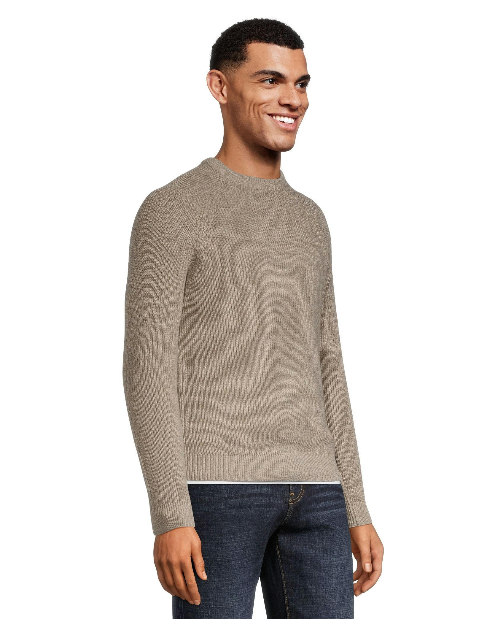 Denver Hayes Men's Shaker Stitch Crewneck Sweater