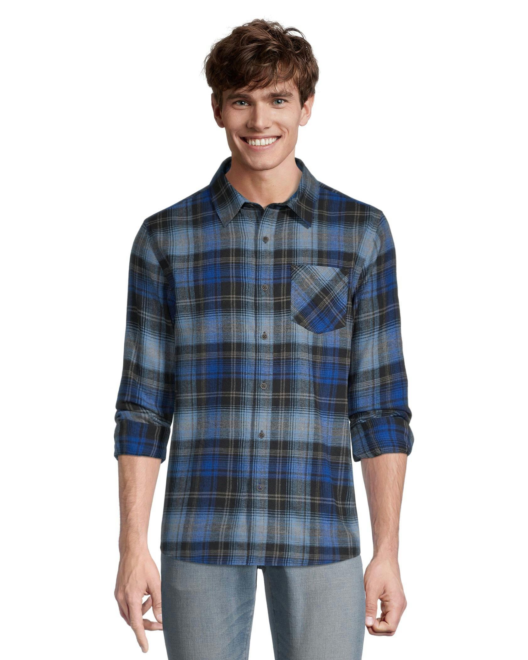 Boston Traders Men's Classic Plaid Flannel Shirt