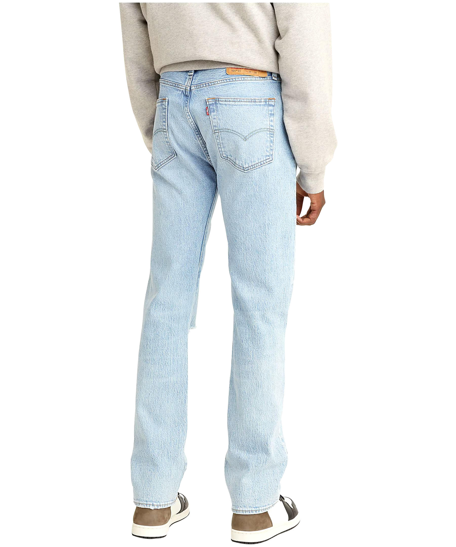 Levi's Men's 501 Mid Rise Straight Fit Button Fly Jeans - Light Wash