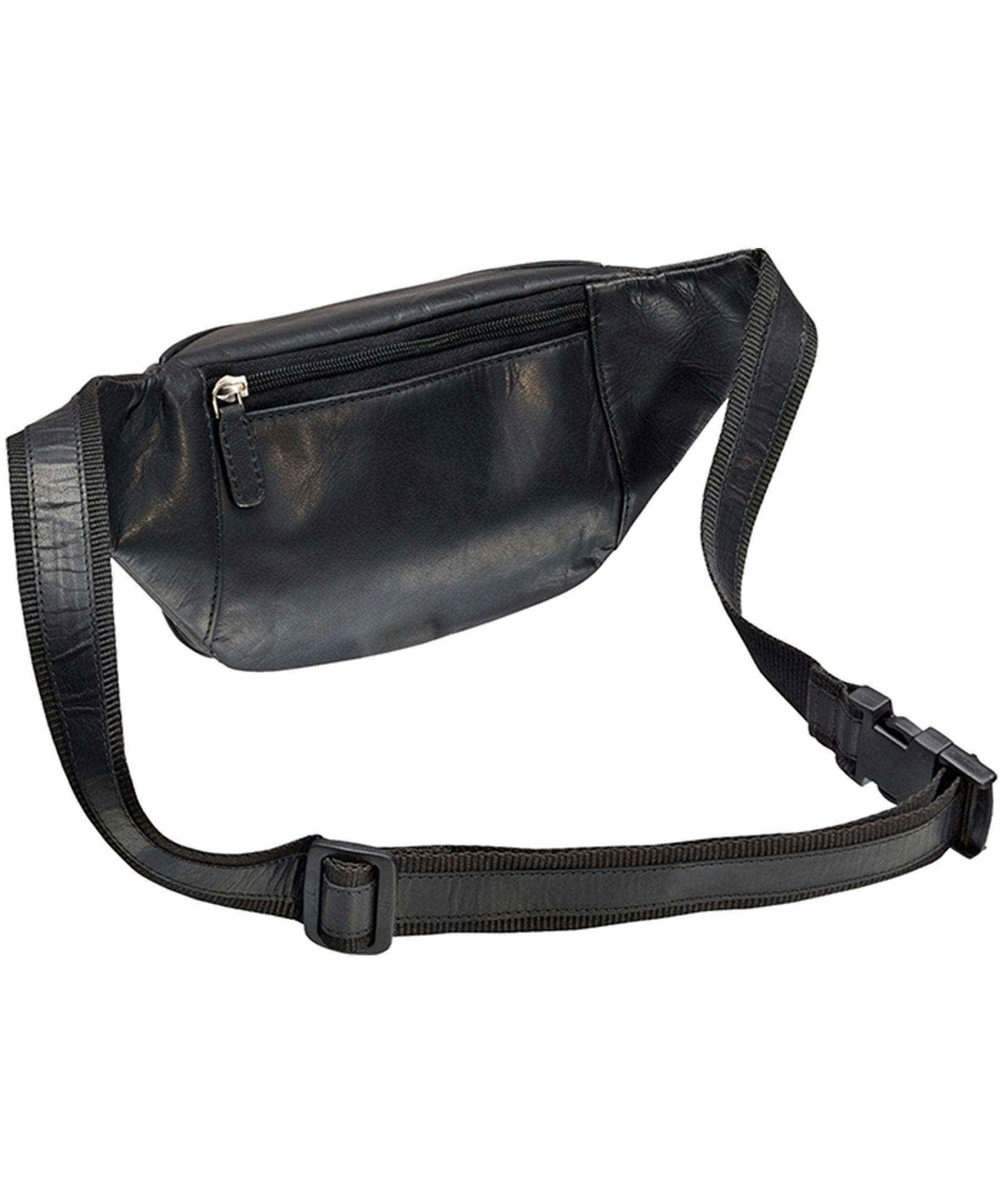 Mancini Leather Goods Women's Buffalo Classic Waist Bag Black