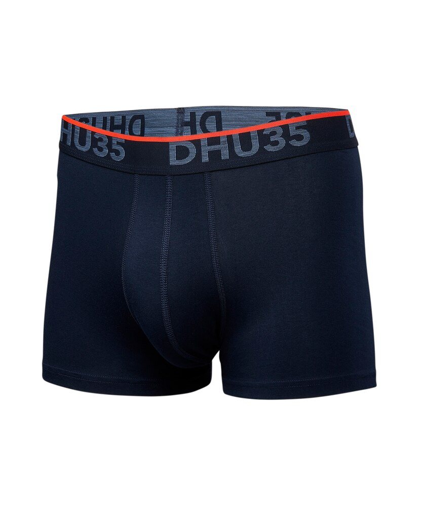 Denver Hayes Men's 2 Pack Fashion Side X Side Cotton Stretch Trunk Briefs with Elastic Waistband