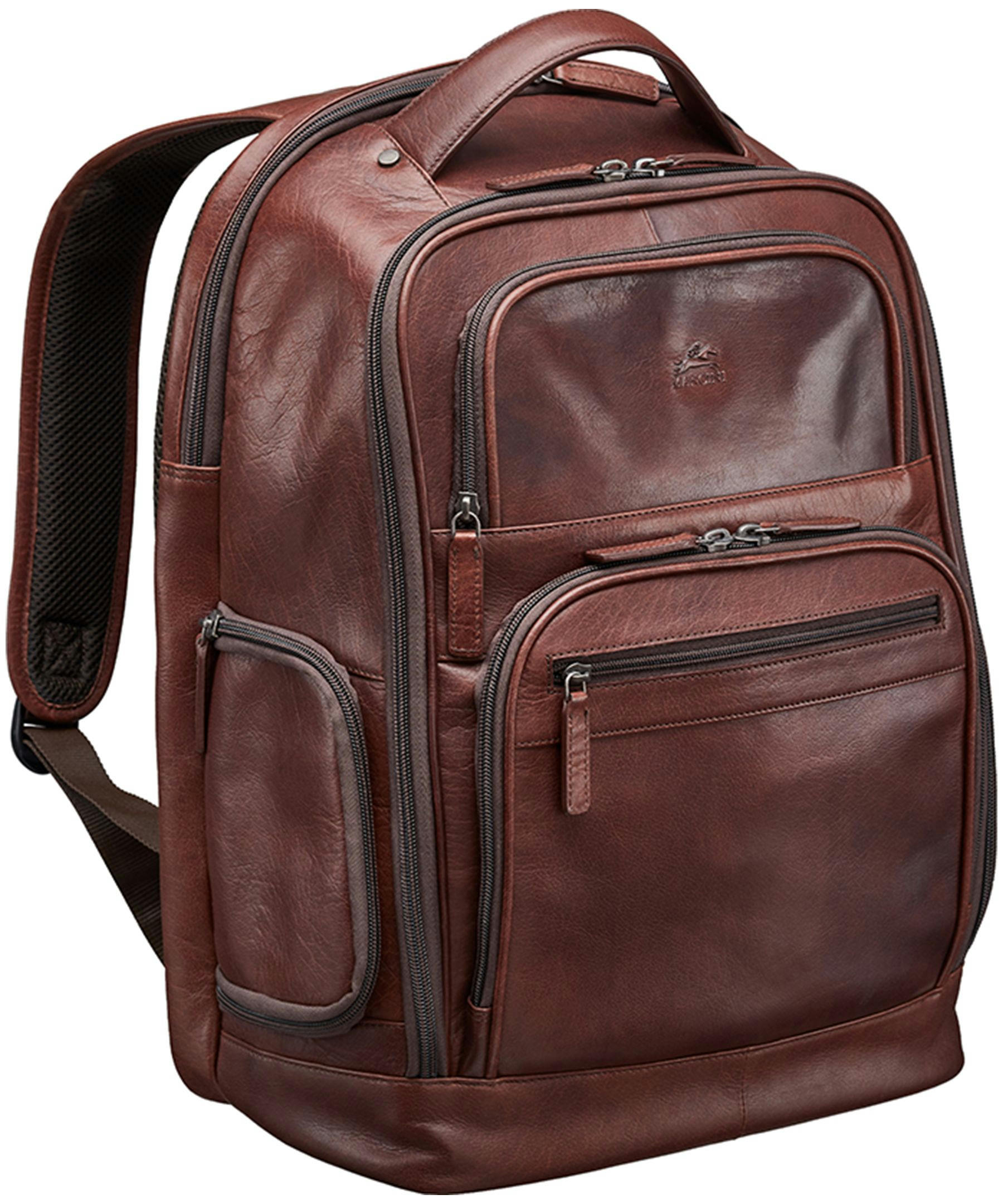 Mancini Leather Goods Unisex Buffalo Carry On Duffle Bag with Laptop Compartment Black