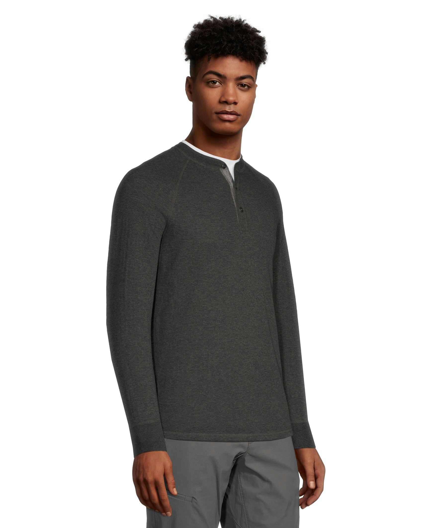 WindRiver Men's Long Sleeve Double Layer Henley