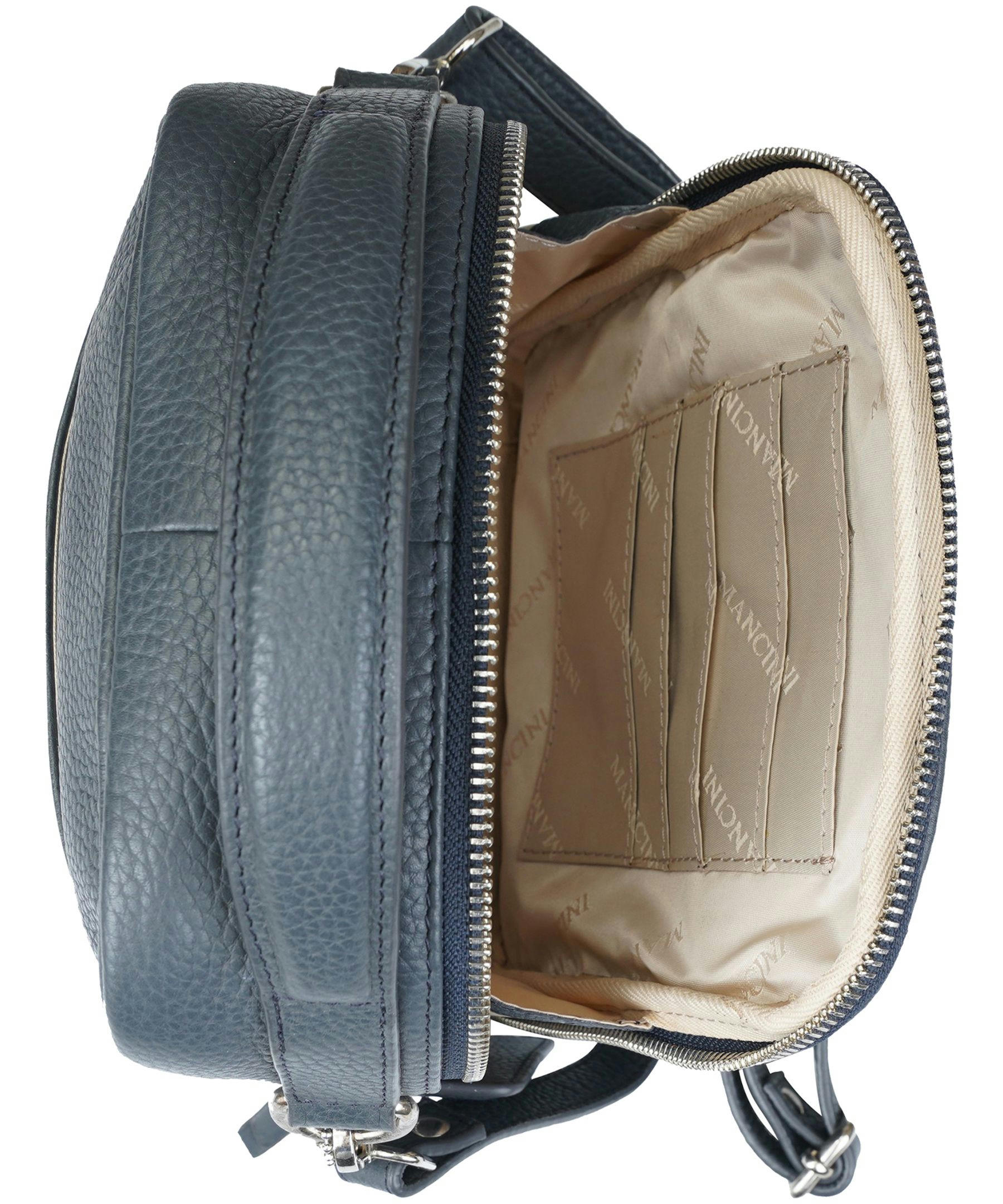 Mancini Leather Goods Women's Pebelled Daisy North/South Crossbody Bag