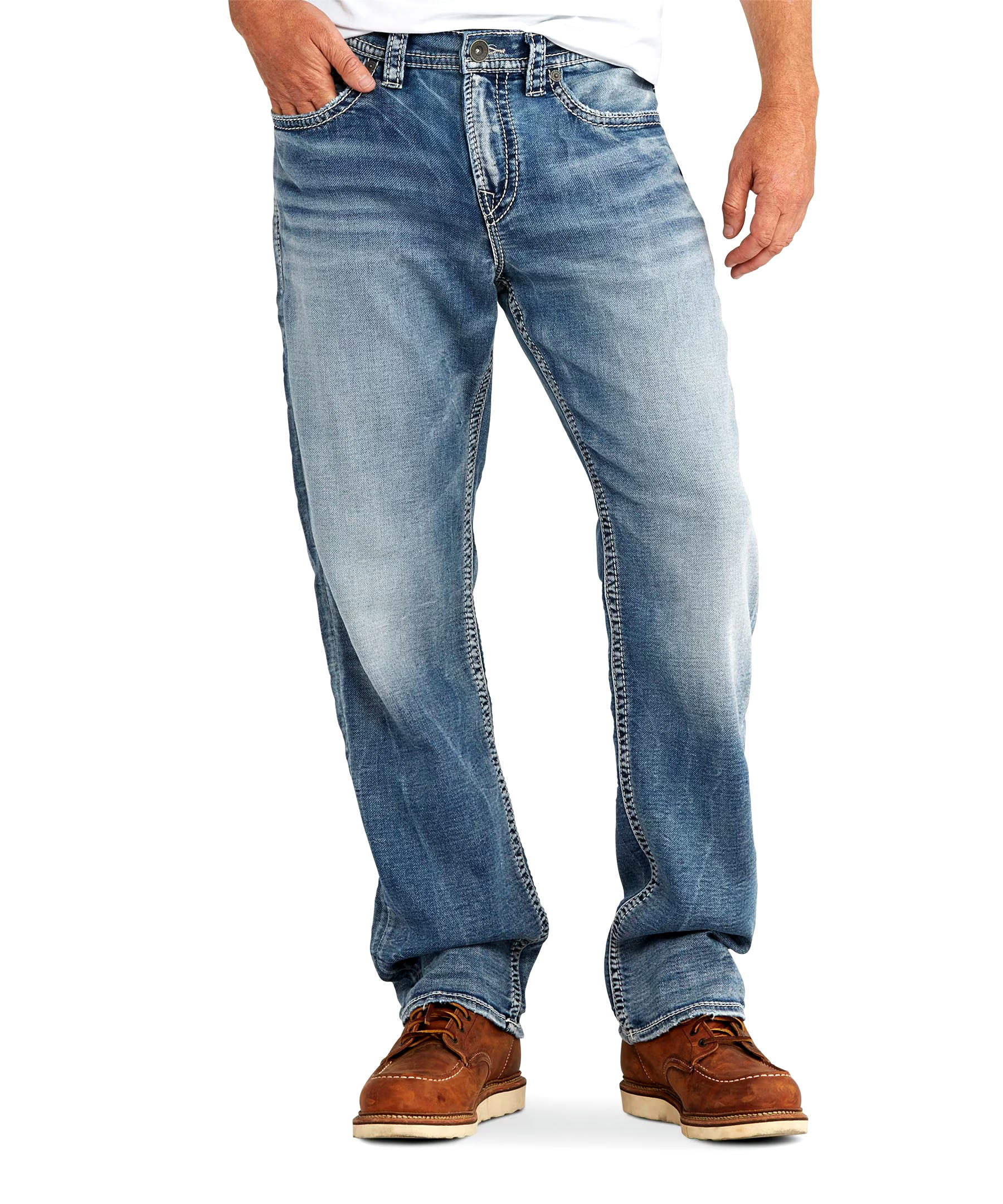 Silver Men's Grayson Easy Fit Straight Leg Jeans
