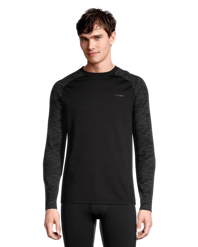 WindRiver Men's T-Max Crewneck Long Sleeve Thermal Camo Top