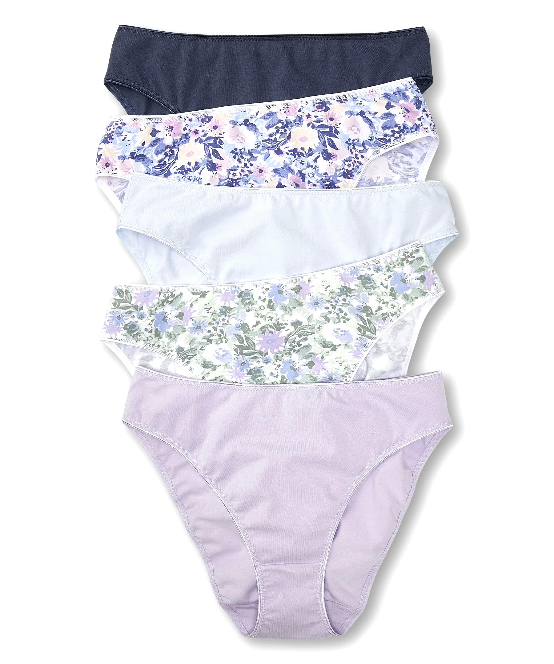 Denver Hayes Women's 5-pack Cotton Stretch Hi-Cut Underwear