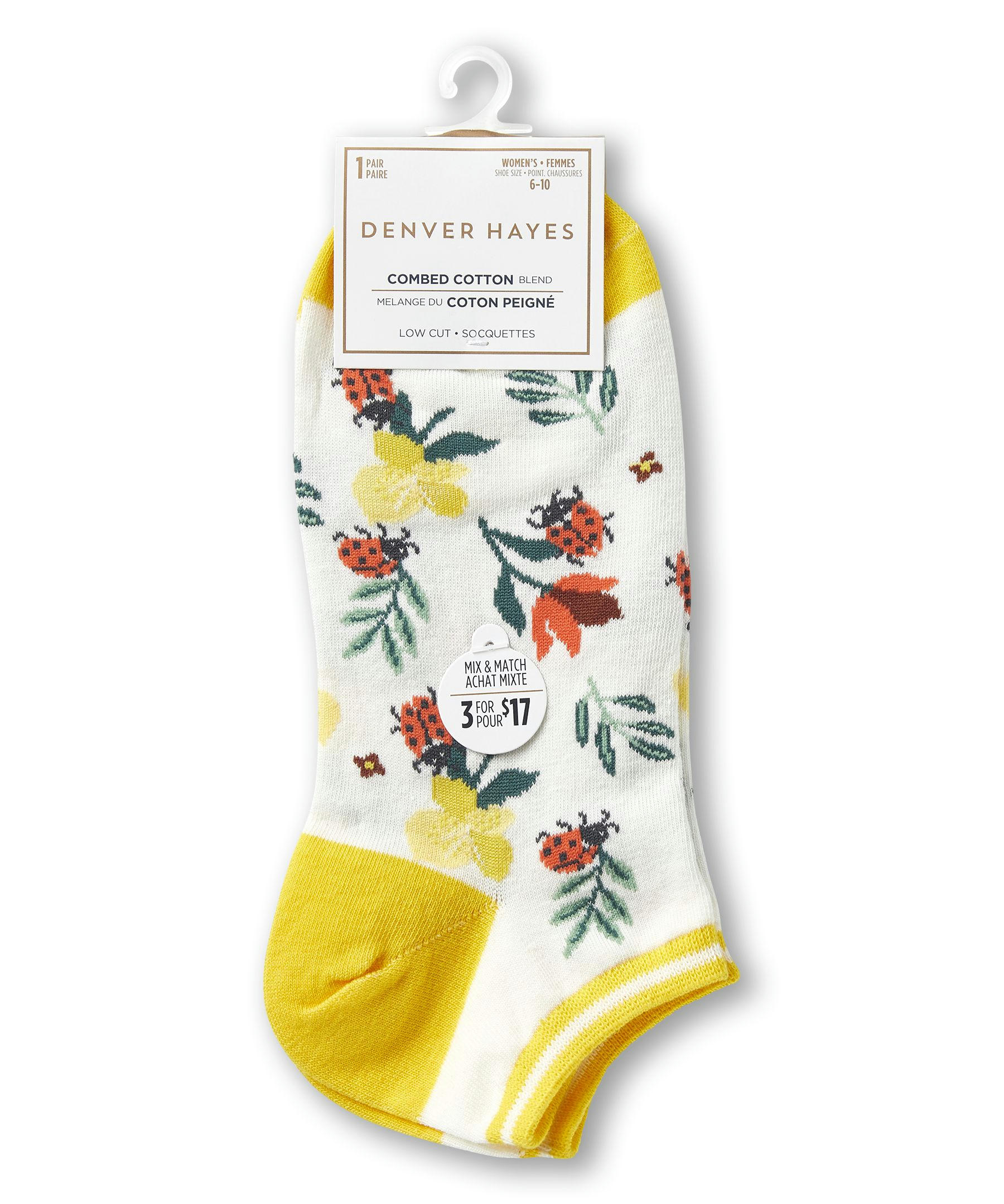 Denver Hayes Women's Patterned Low Cut Socks