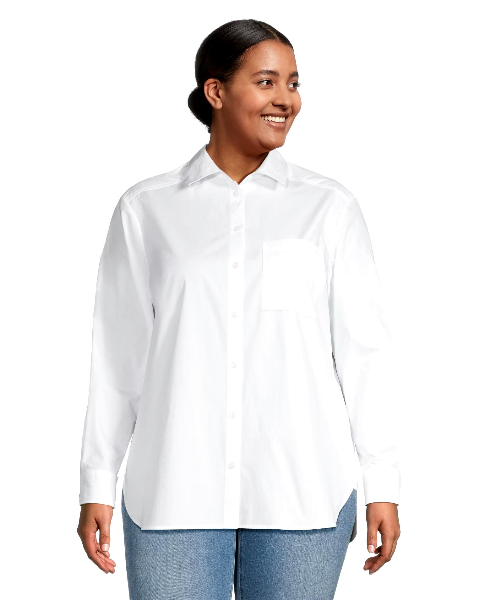 Denver Hayes Women's Semi Fit Button Up Long Sleeve Shirt