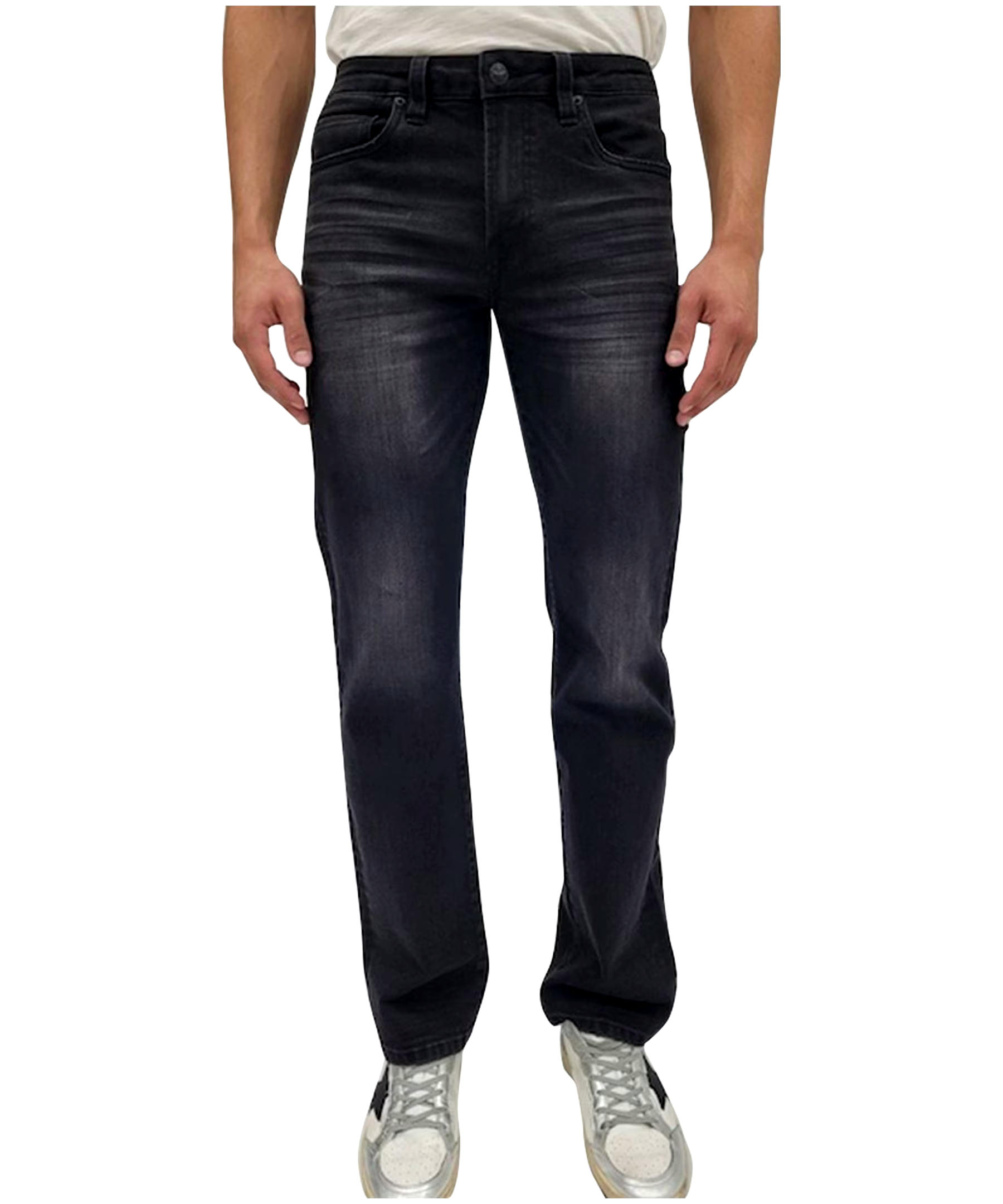 Buffalo Men's Relaxed Fit Straight Leg Mid Rise Stretch Jeans