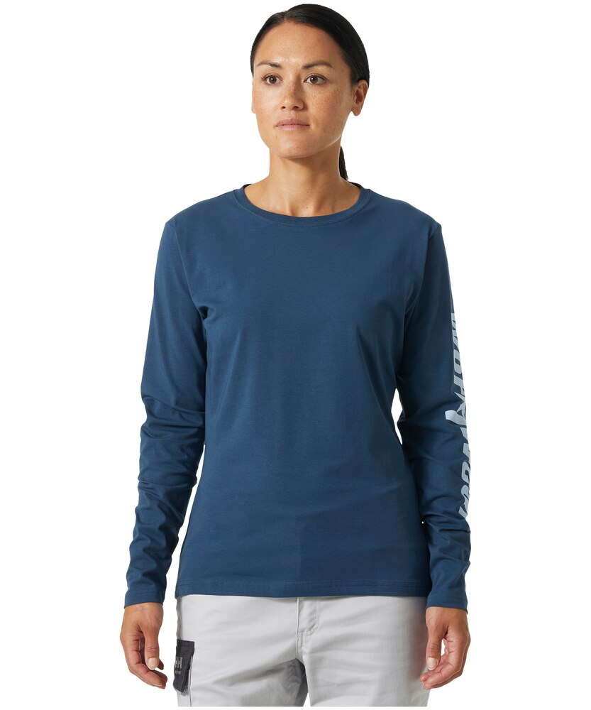 Helly Hansen Workwear Women's Long Sleeve Logo Crewneck Work T Shirt