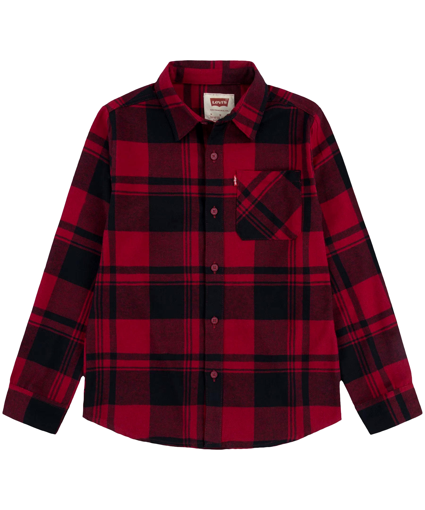Levi's Kids' Unisex Flannel Pocket Button-Down Shirt
