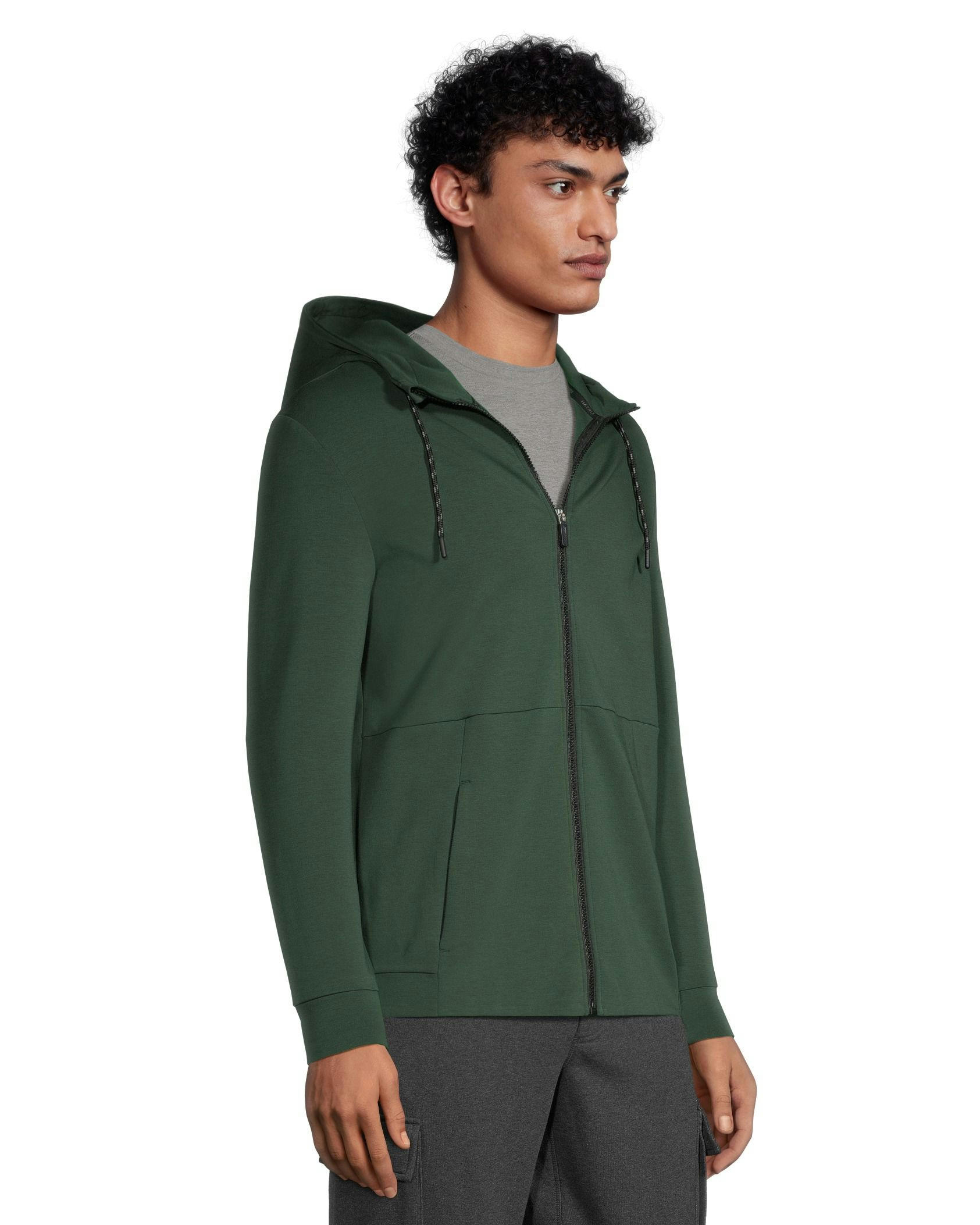 Matrix Men's Double-Knit Stretch Fabric Full Zip Hoodie