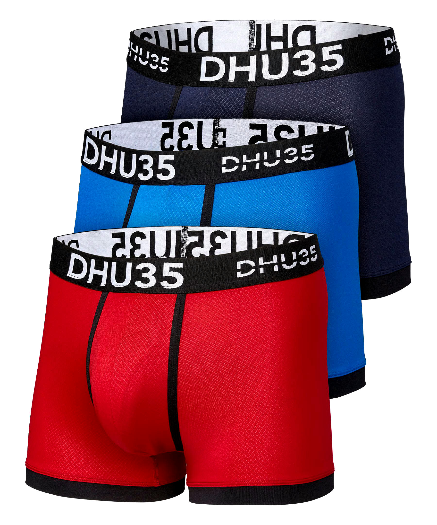 Denver Hayes Men's 3 Pack Fashion Microfiber Heat Press Trunk Brief