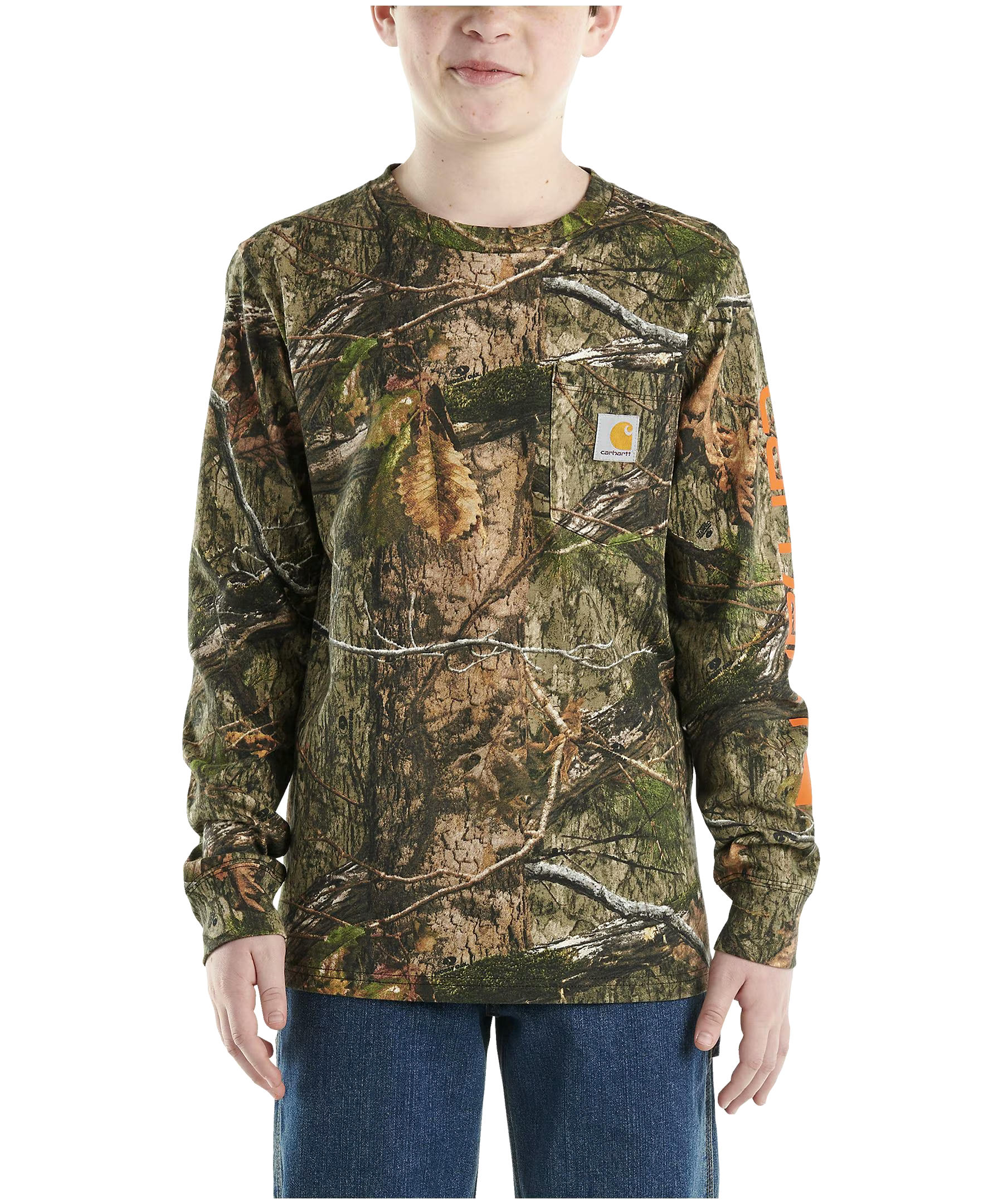 Carhartt Kids' Unisex Long Sleeve Camo Graphic T Shirt