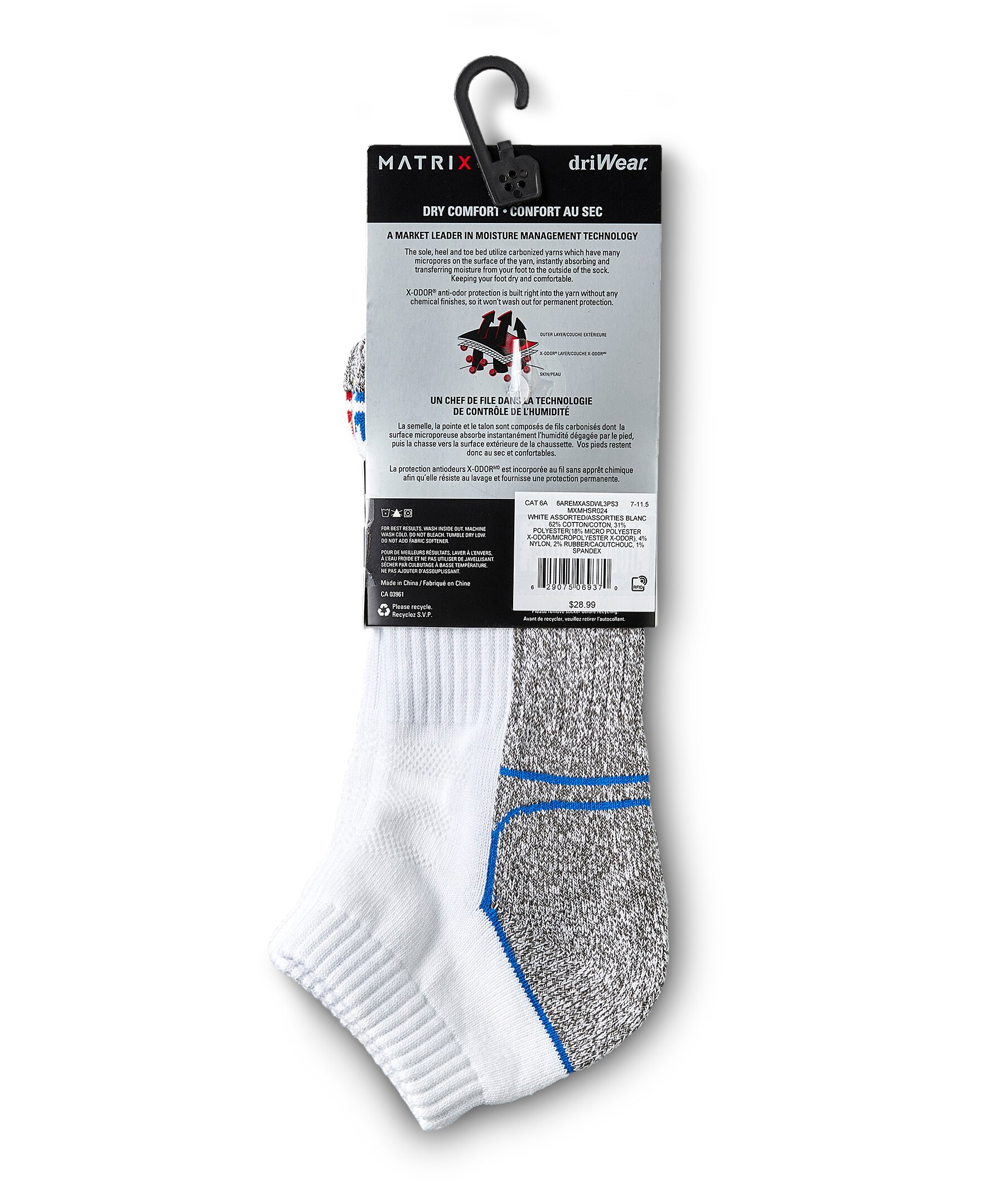 Matrix Men's 3 Pack Low Cut Sport Socks