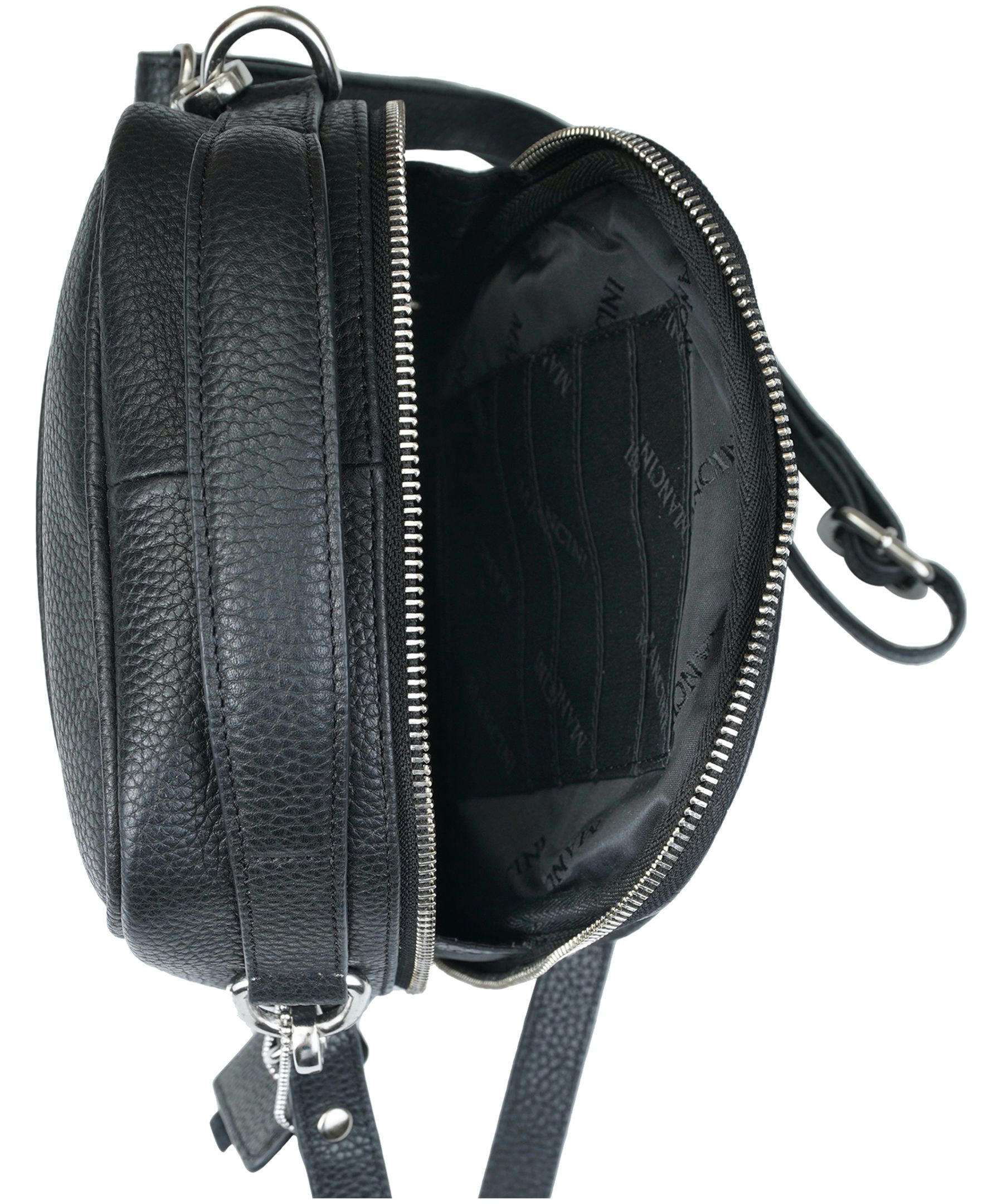 Mancini Leather Goods Women's Pebelled Daisy North/South Crossbody Bag