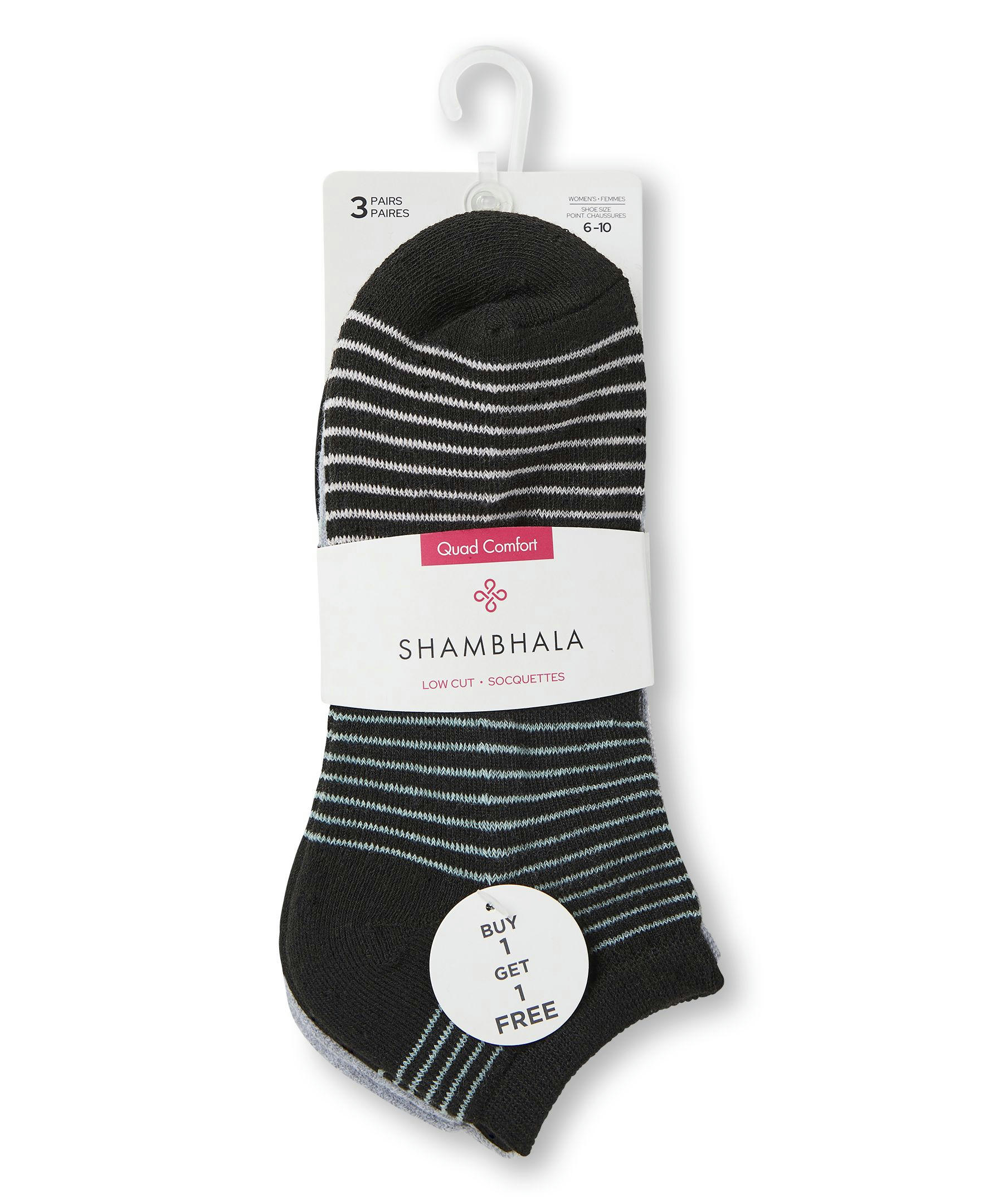 Shambhala Women's 3-Pack Low Cut Sport Socks