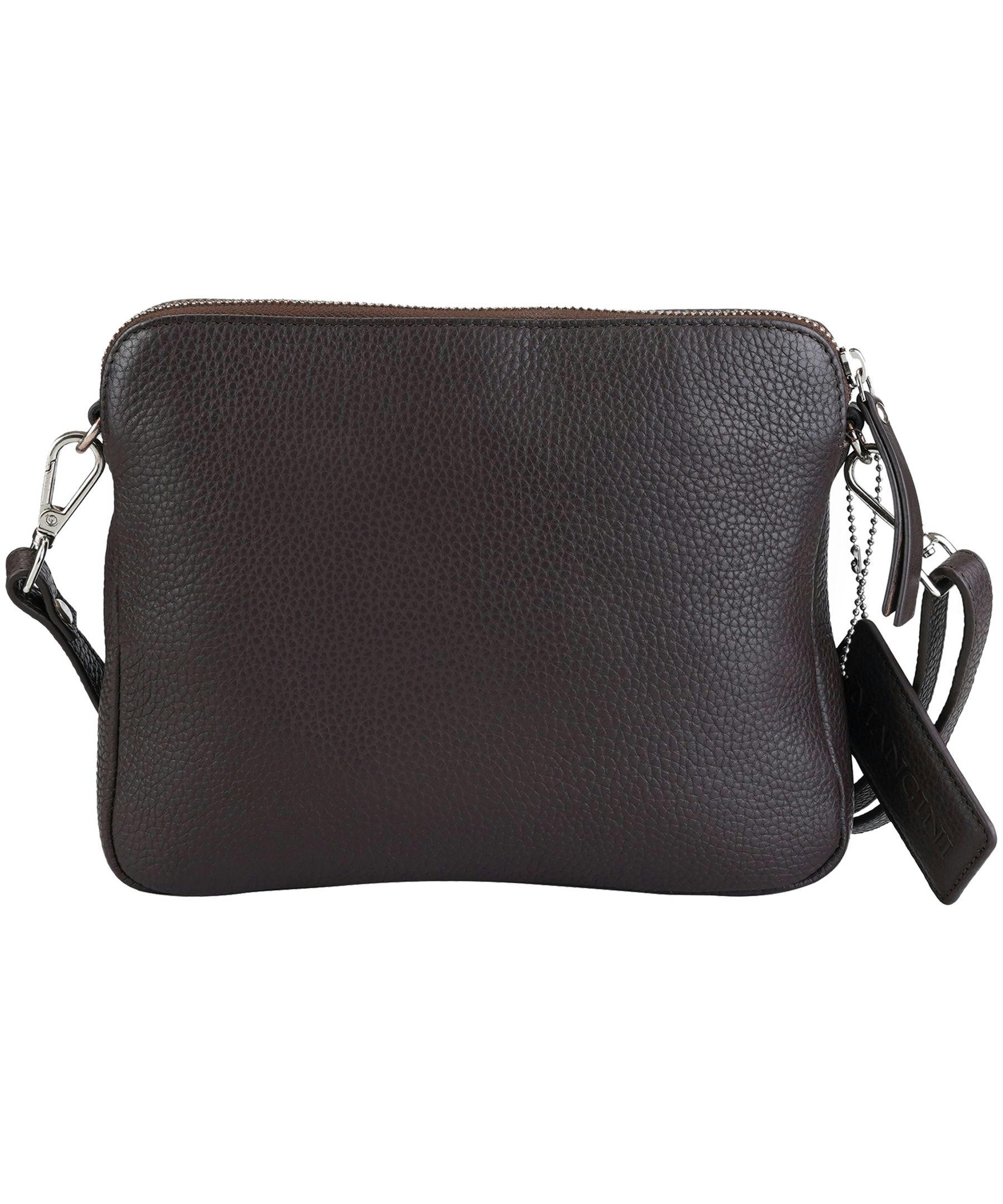 Mancini Leather Goods Women's Pebelled Valerie Small Crossbody Bag